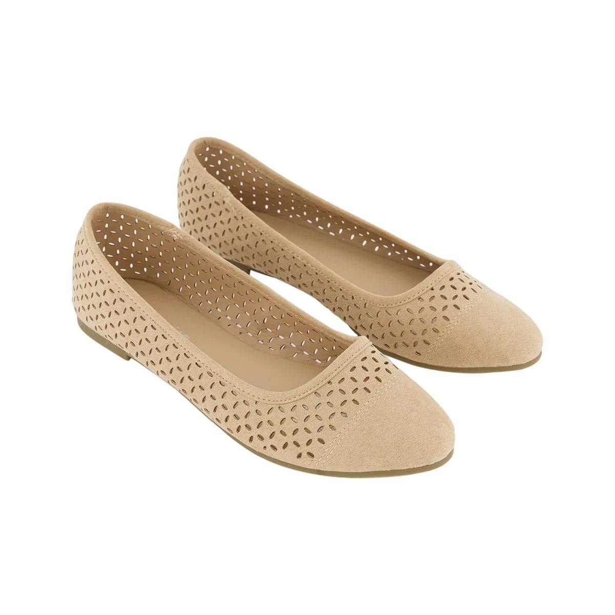2 Laser Cut Ballet Flats Sandstone, 2 of 5
