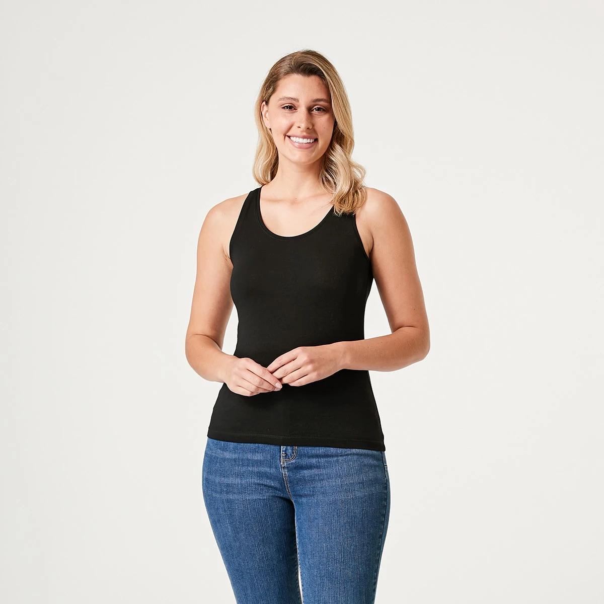 1 Sleeveless Stretch Tank Black, 1 of 4