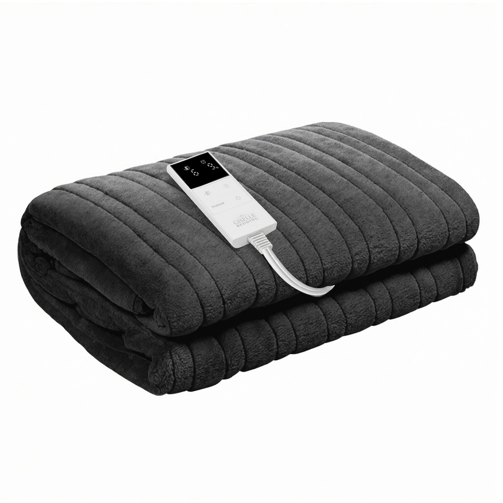 1 Giselle Electric Throw Rug Double Size 200x180cm Coral Fleece Heated Blanket - Double Bed - Multi, 1 of 1