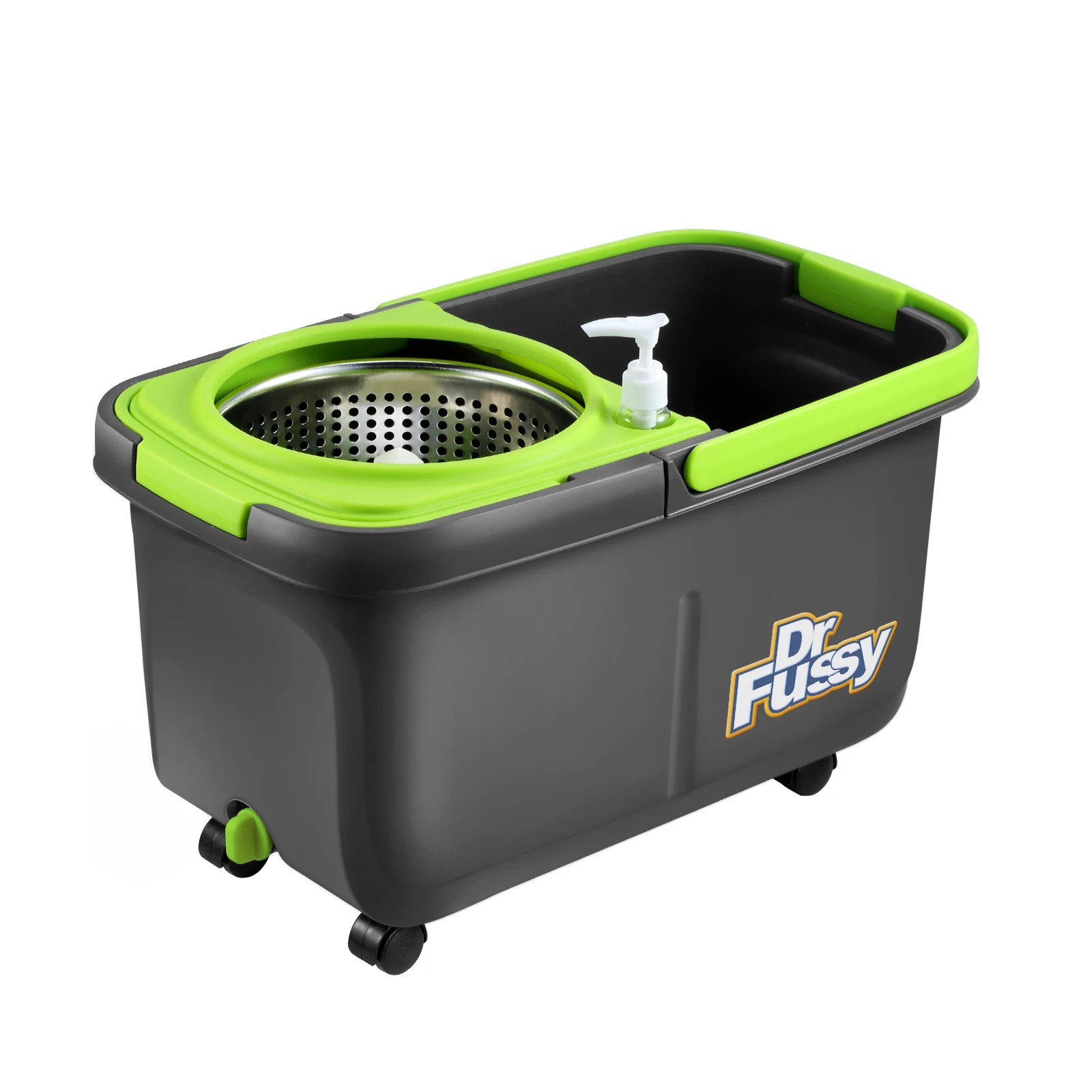 2 Dr FUSSY Stainless Steel Microfiber 360 Spin Mop 10L, 2 of 5