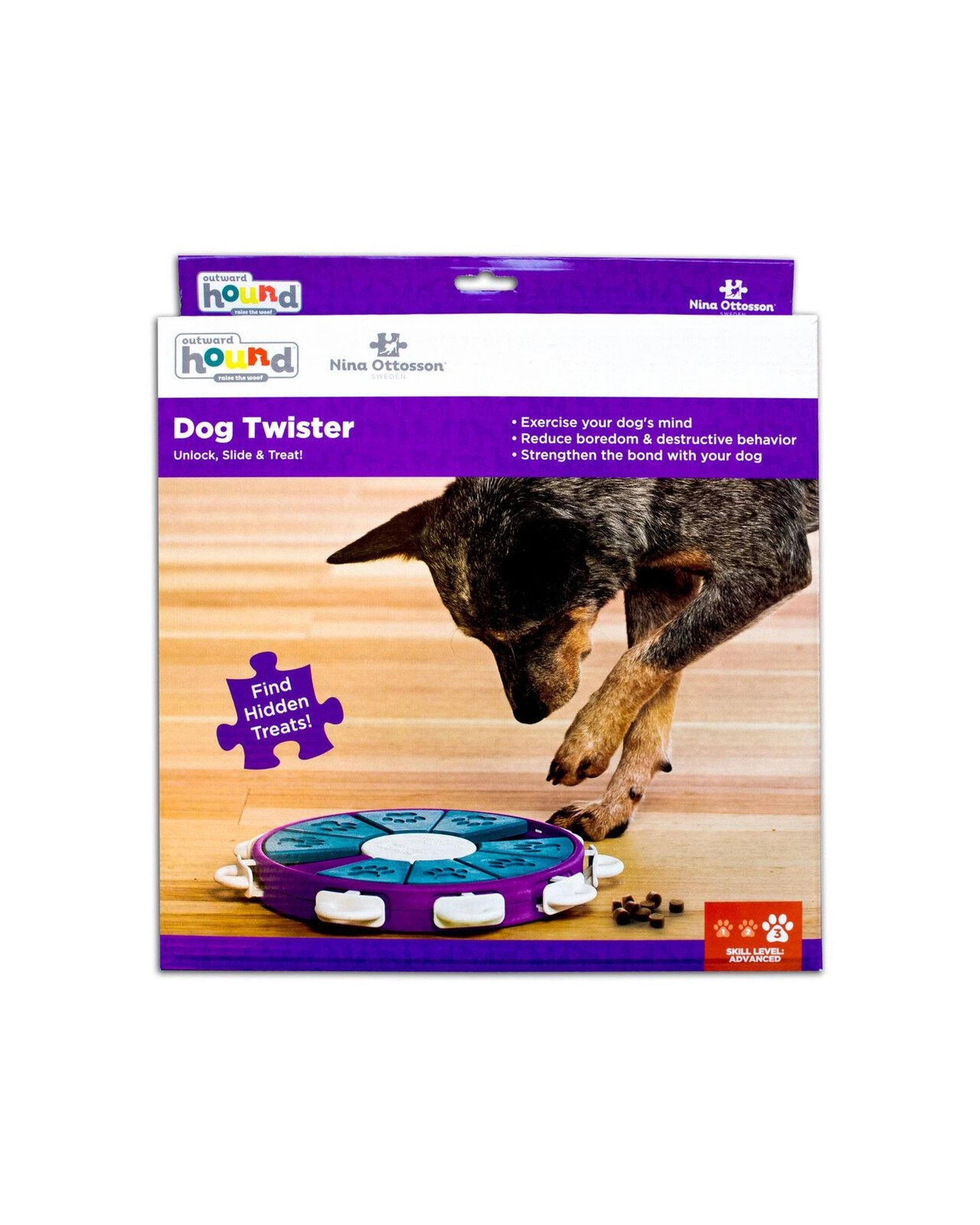 2 Outward Hound Nina Ottosson Dog Twister Interactive Play Dog Toy Purple, 2 of 8