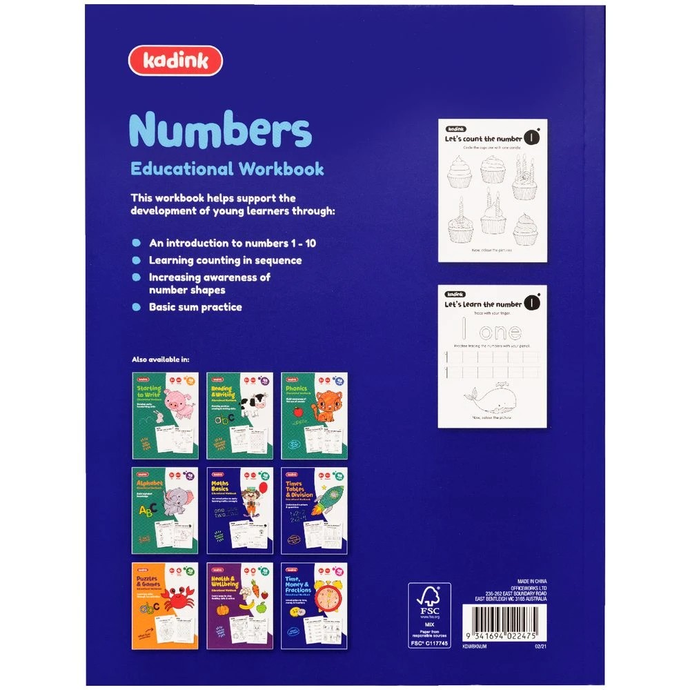2 Kadink Workbook 48 Pages Numbers, 2 of 4