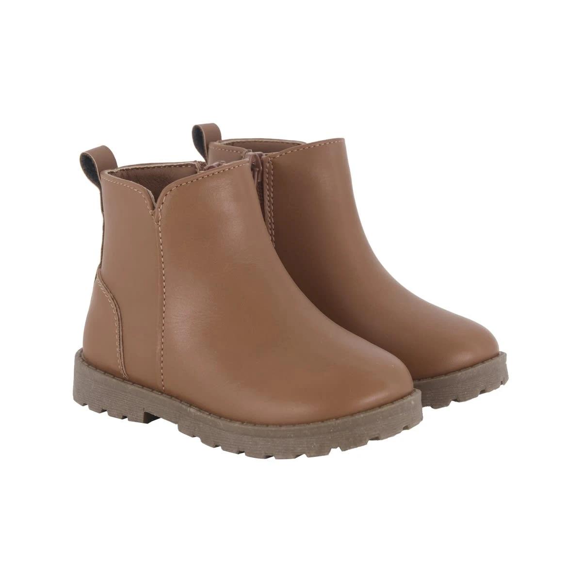 4 Junior Gusset Boots Tan, 4 of 4