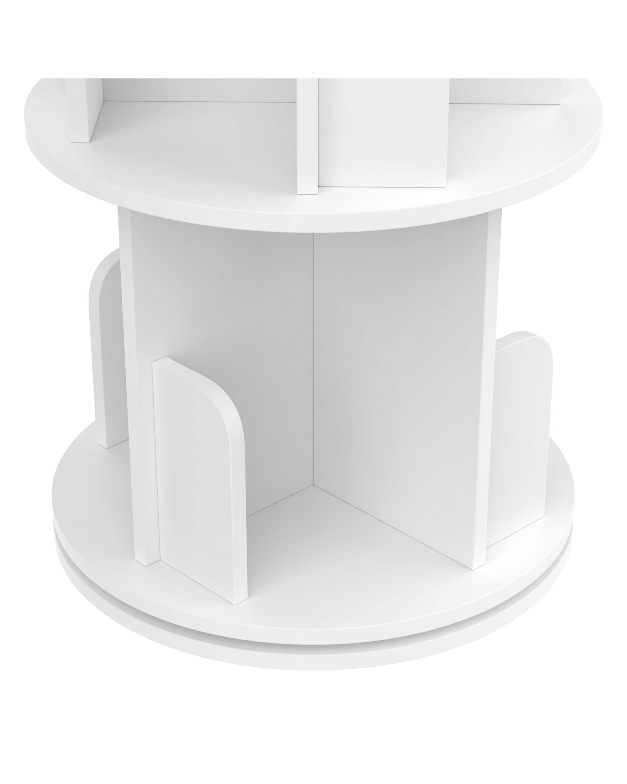 7 Advwin 4-Tier Rotating Bookshelf 360 Spin Book Organizer Corner Storage Rack Display Unit  40x126cm, 7 of 8