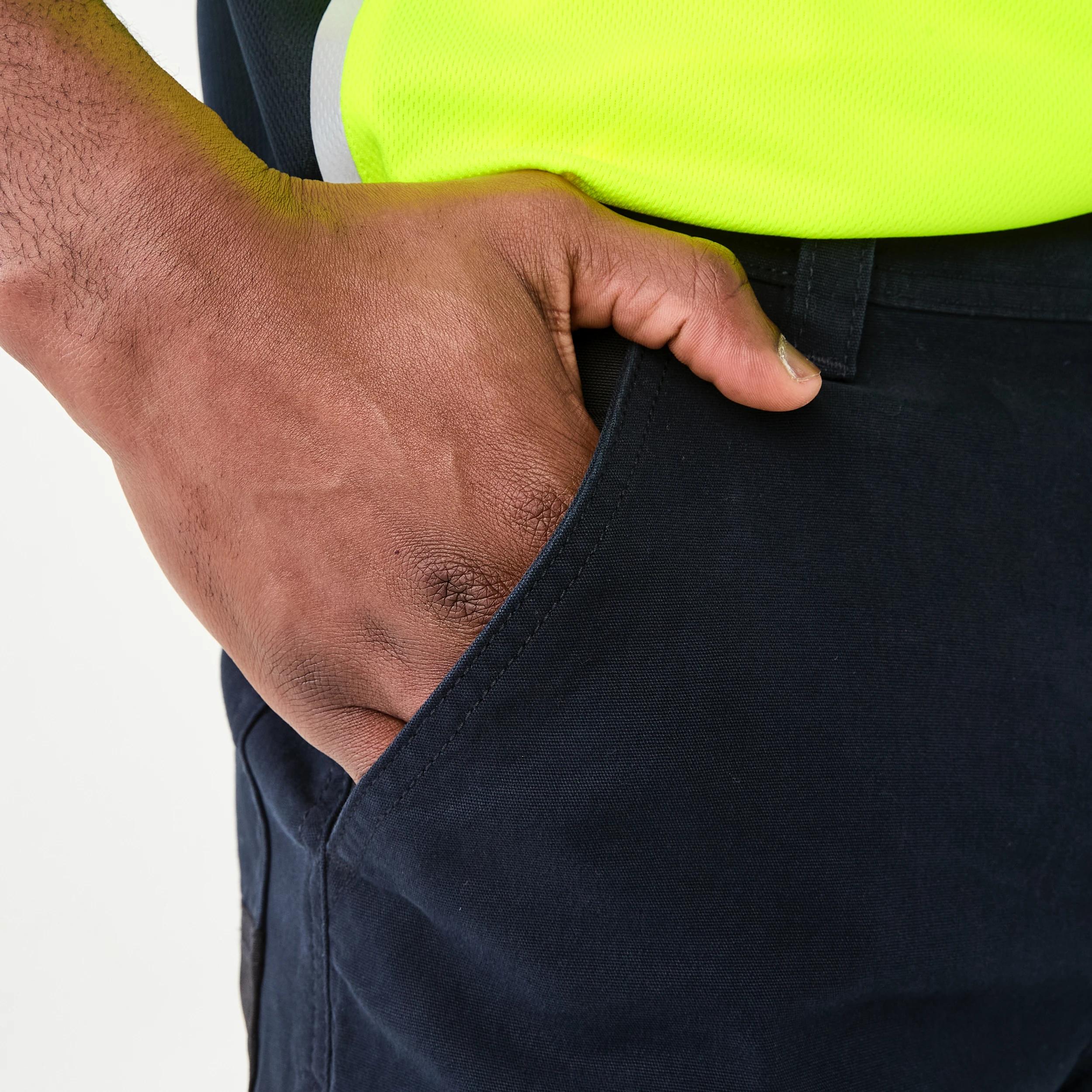 5 Workwear Fixed Waist Short Length Work Shorts SKY CAPTAIN, 5 of 7