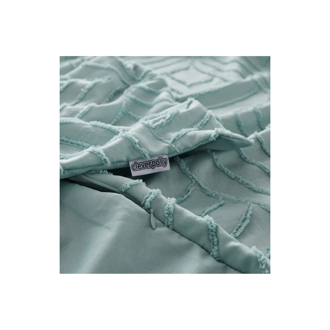 6 GIOIA CASA Tufted Ultra-Soft 100% Microfibre Quilt Cover Set, Sage Green - Green, 6 of 6