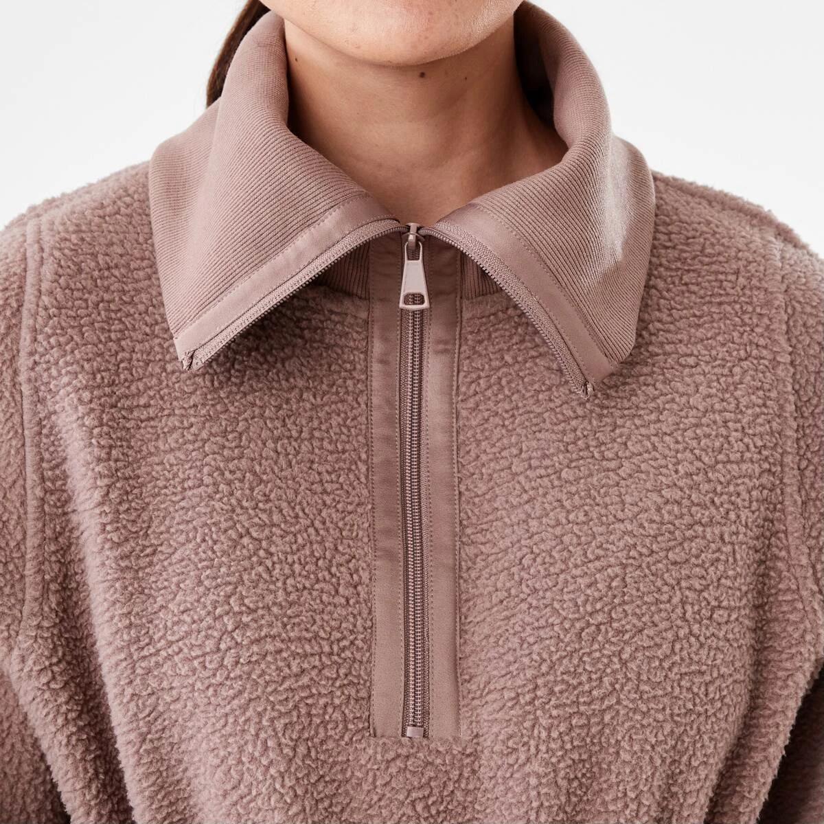 5 Active Womens Long Sleeve Teddy Outdoor Jacket TAWNY TAUPE, 5 of 7