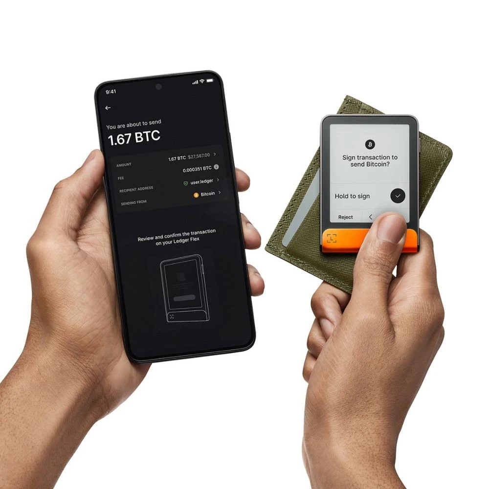 4 Ledger Flex Crypto Wallet with Recovery Key Orange, 4 of 8