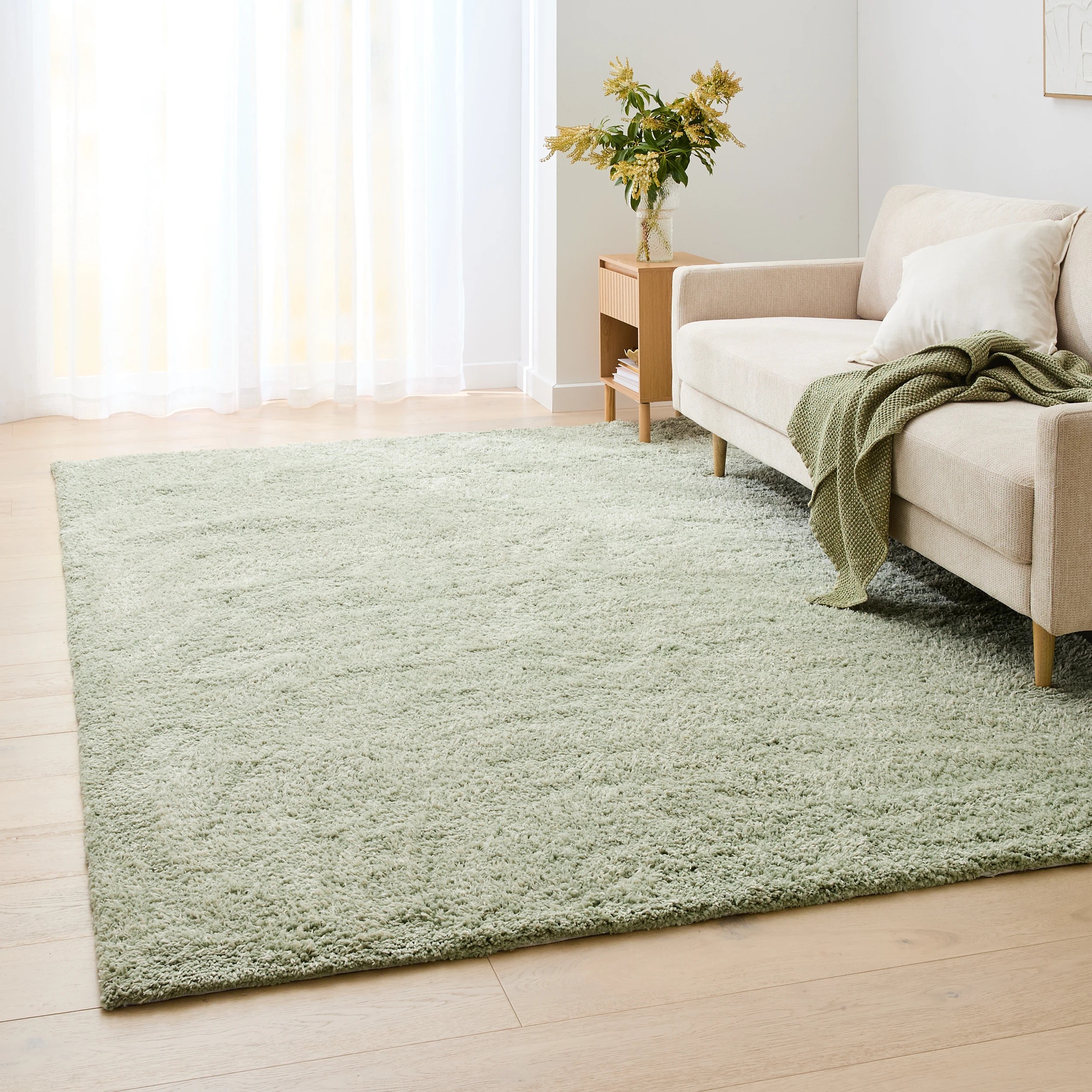 1 Flecked Rug - Sage, Extra Extra Large - 300cm x 200cm, 1 of 6