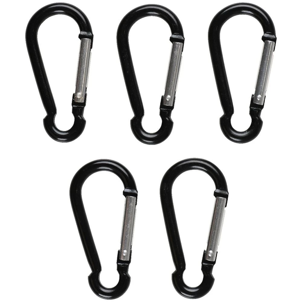 2 J.Burrows Carabiners 5 Pack Black, 2 of 5