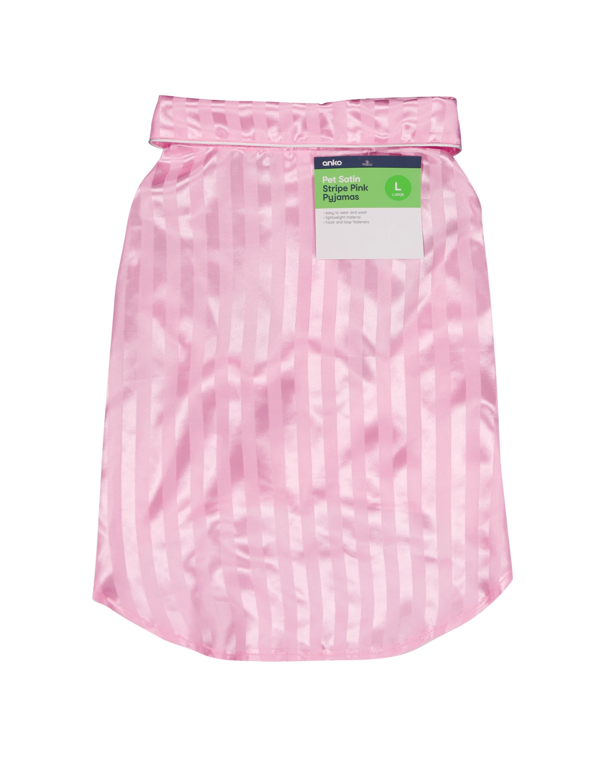 9 Pet Satin Stripe Pyjamas - Large, Pink, 9 of 9