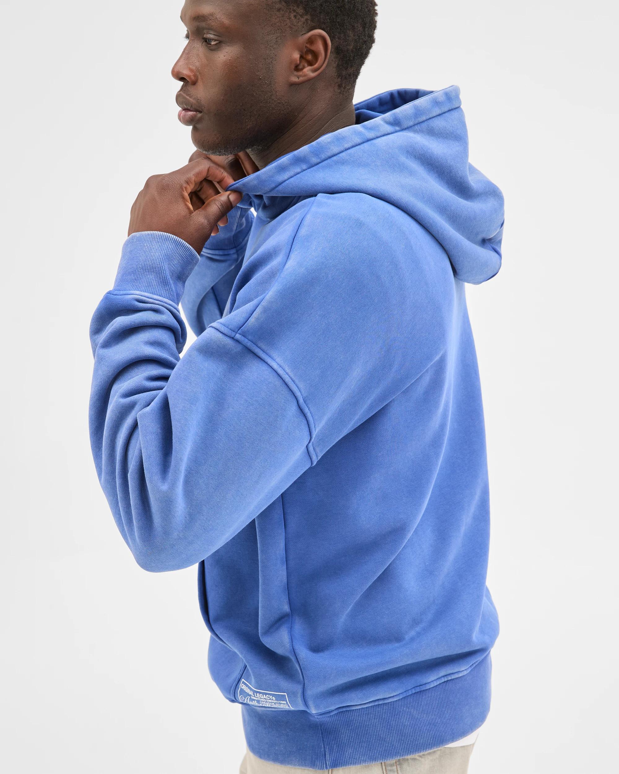 6 Commons Australian Cotton Blend Heavyweight Graphic Hoodie BLUE, 6 of 7