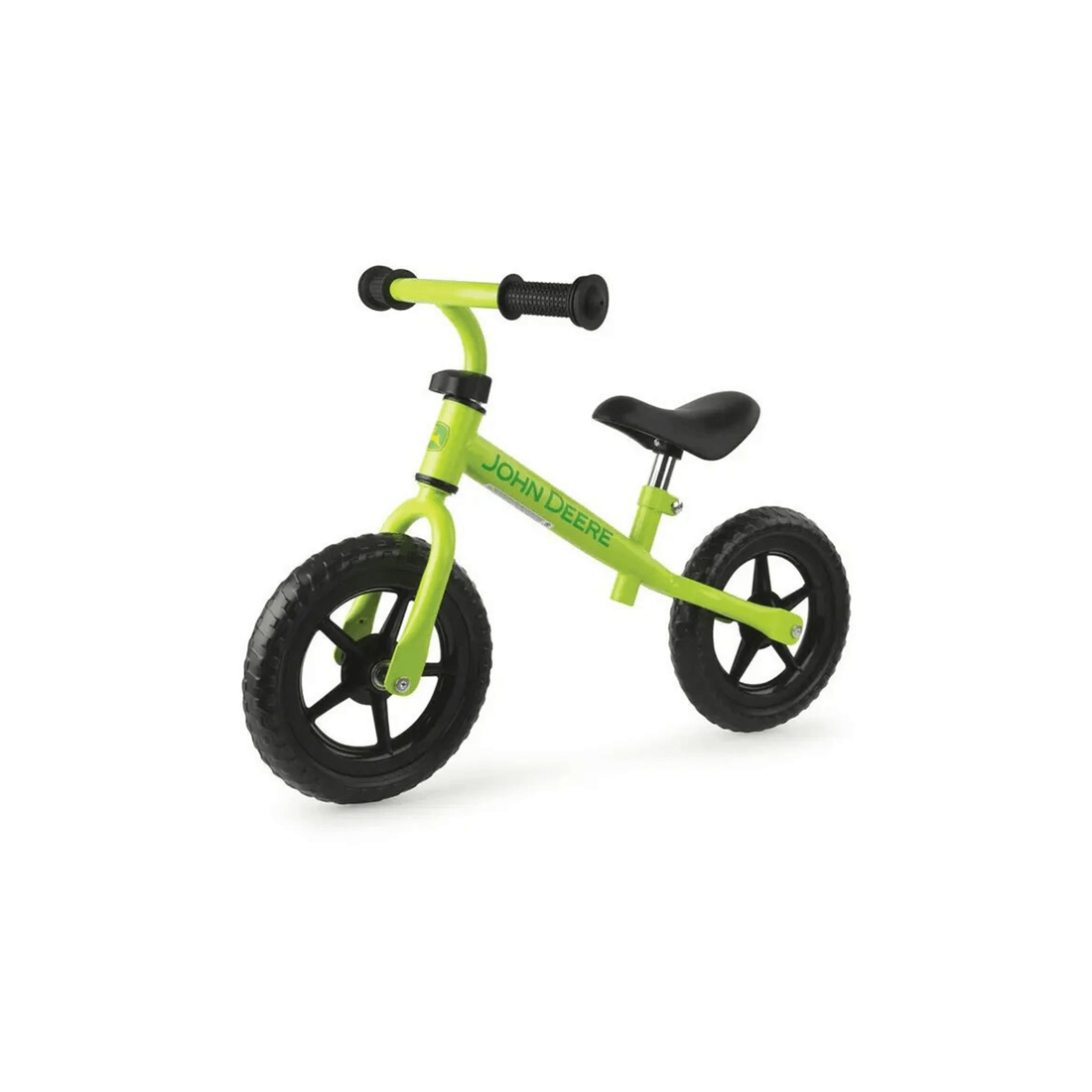 1 John Deere 25cm Green Steel Adjustable Kids Balance Bike Suitable 2 Years Plus - Green, 1 of 3