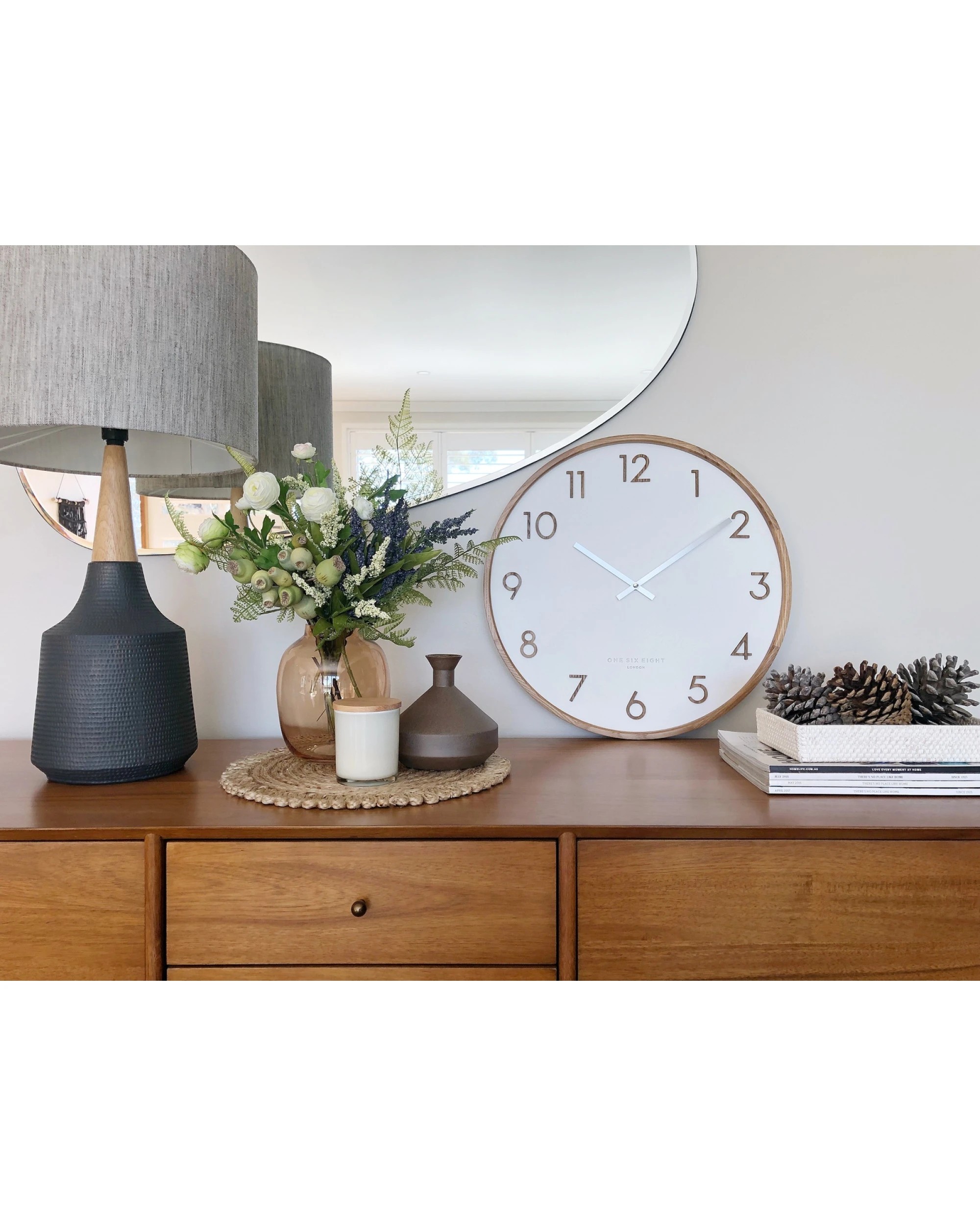 3 One Six Eight London Scarlett Silent Wall Clock - 35cm - White, 3 of 7