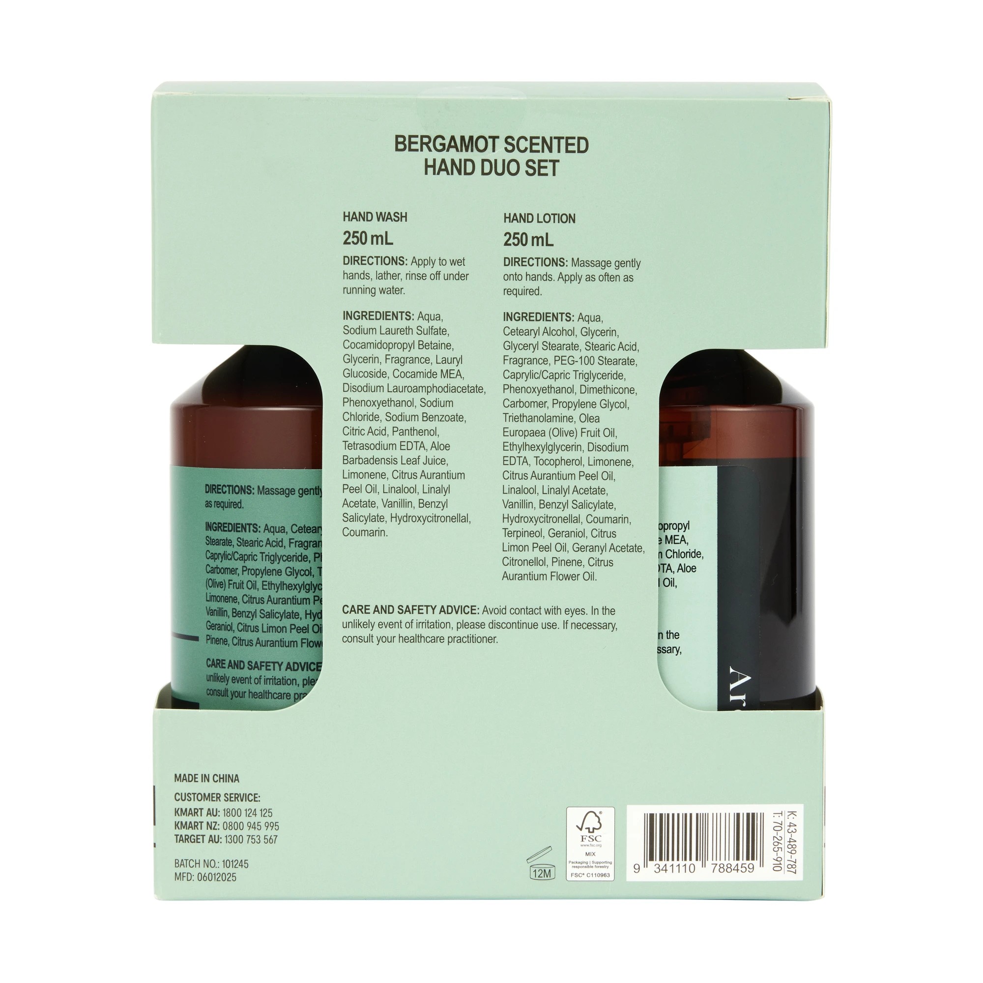 5 OXX Bodycare Aroma Hand Duo Set - Bergamot Scented, 5 of 5
