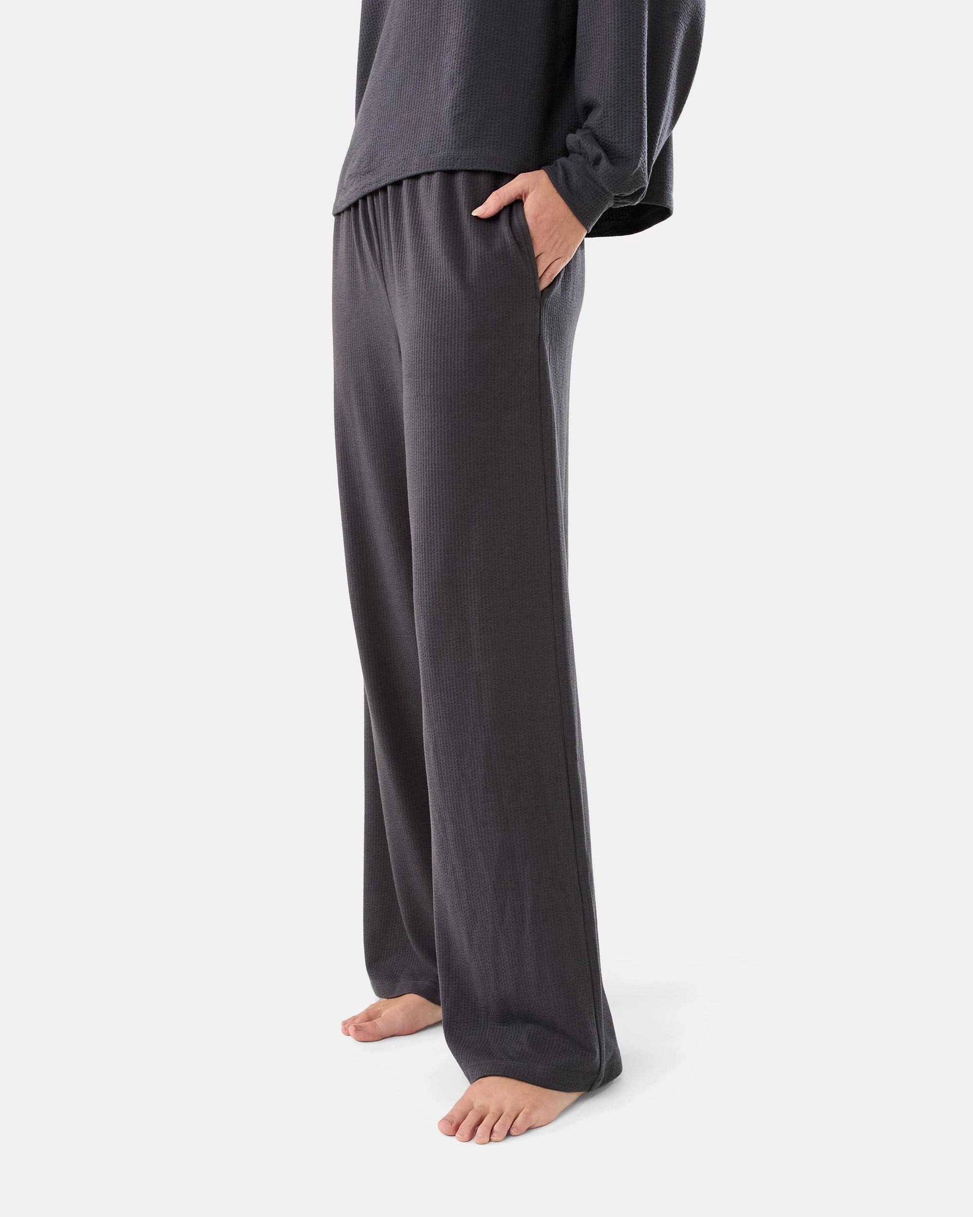 2 Seersucker Knit Lounge Pants Wshd Slate, 2 of 6