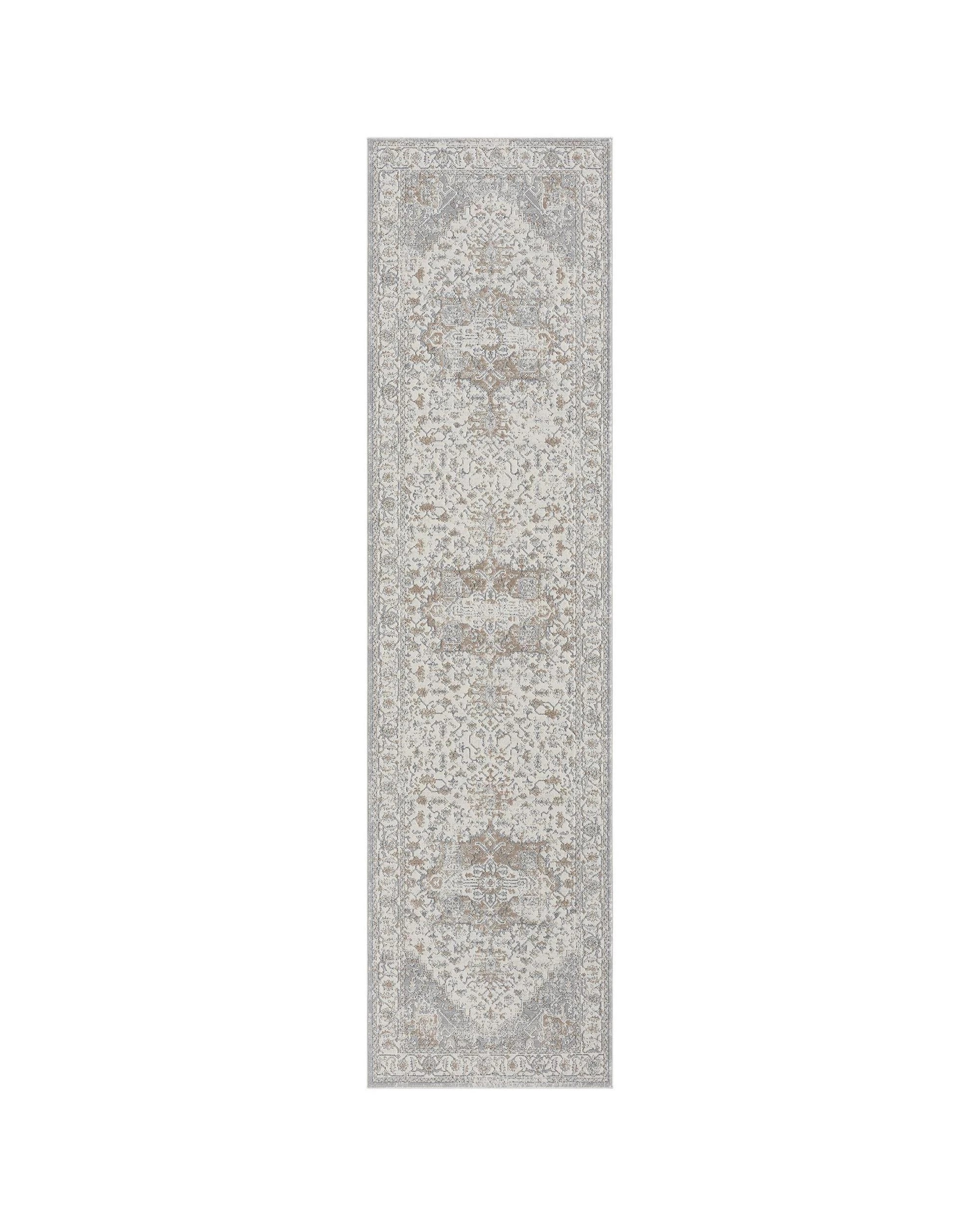1 La Grace Home Adriano Soft Pile Premium Runner - 80x150cm - Frost, 1 of 10