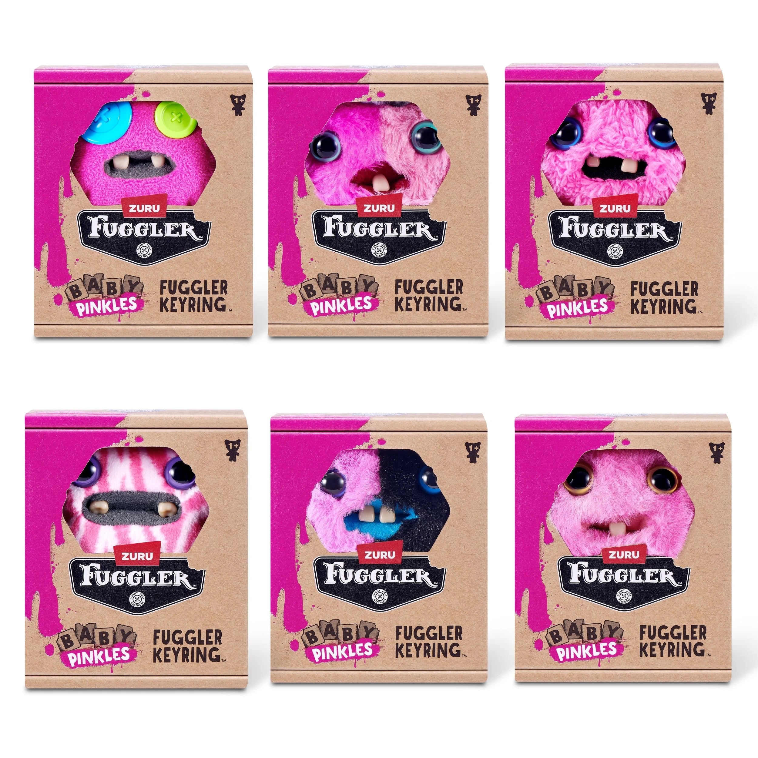 2 Zuru Fuggler Baby Pinkles Keyring - Assorted, 2 of 2