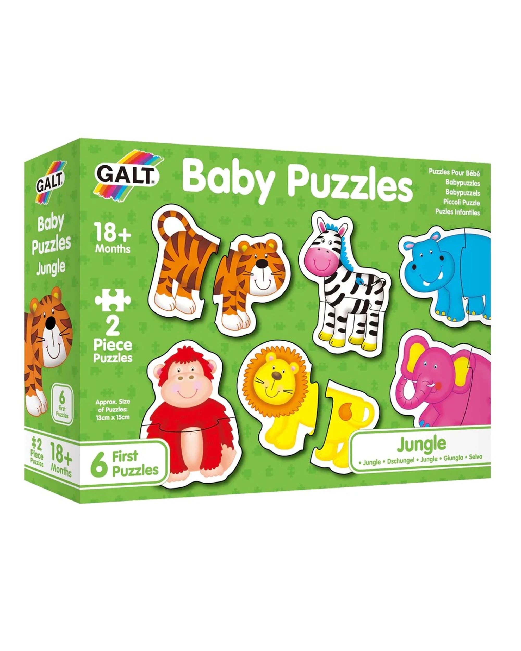 1 Galt Baby Puzzles Jungle 6 x 2 Piece Jigsaw Puzzles, 1 of 1