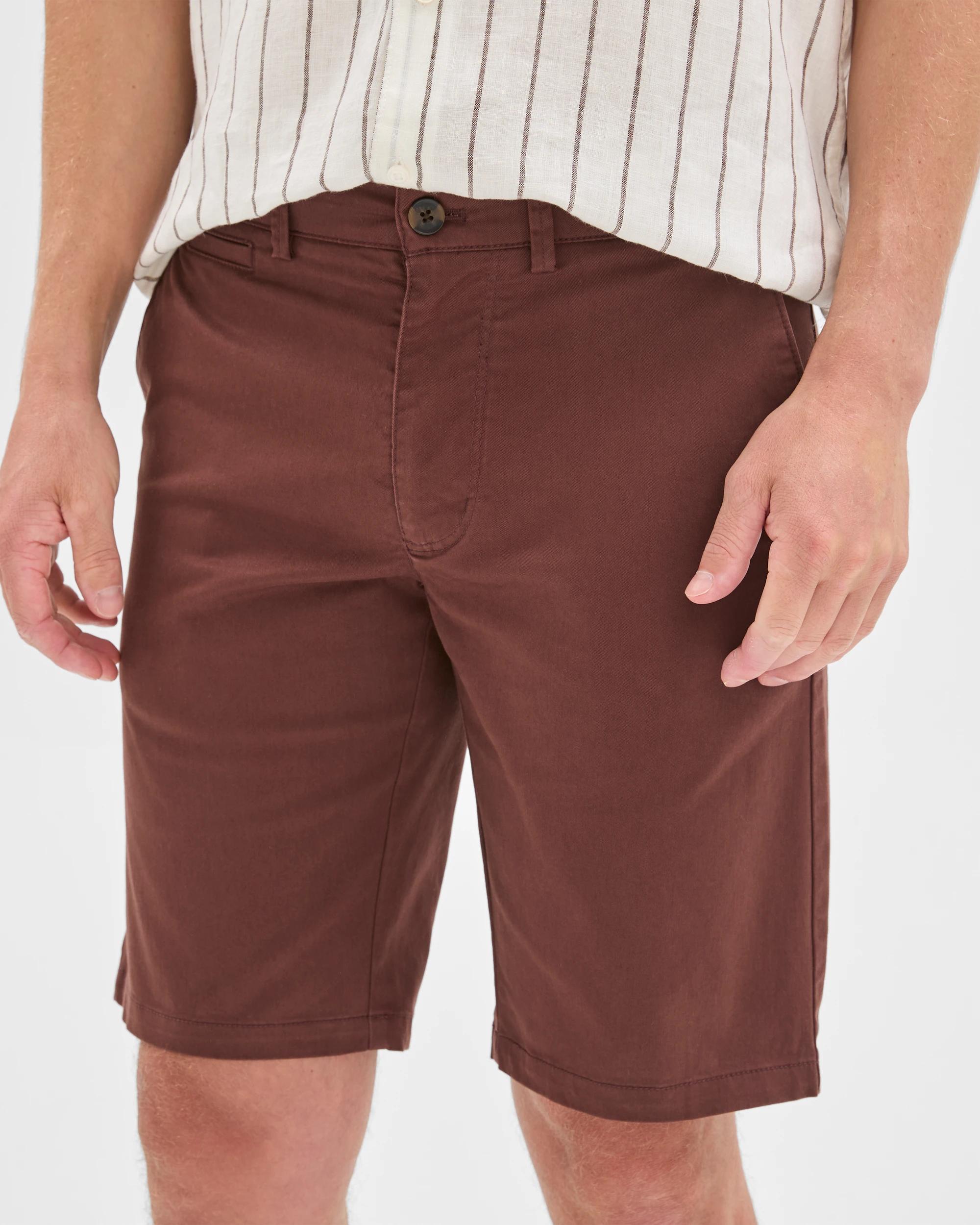 5 Target Australian Cotton Regular Stretch Chino Shorts BROWN STONE, 5 of 6