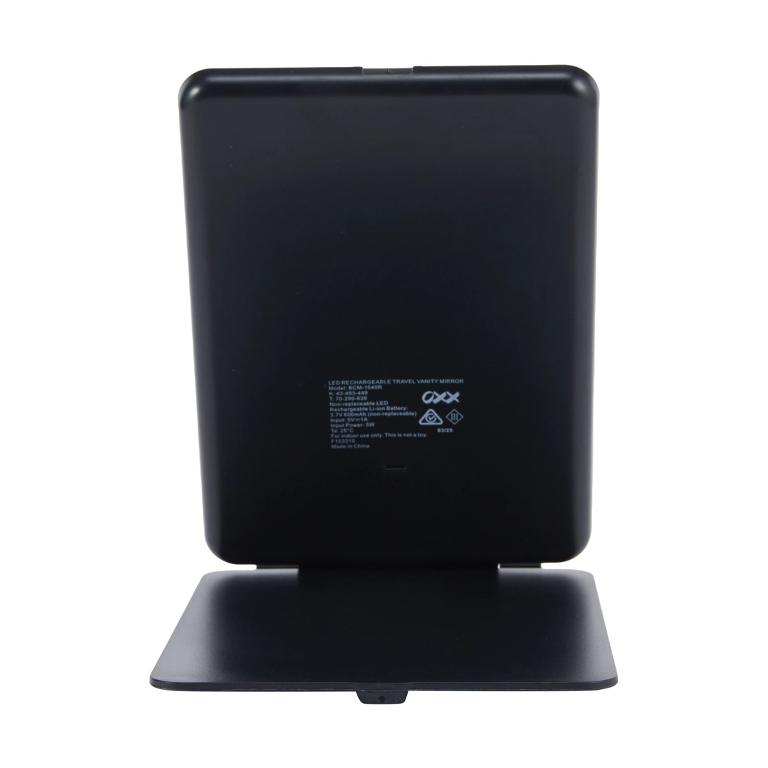 4 OXX Travel LED Rechargeable Travel Mirror - Black, 4 of 10