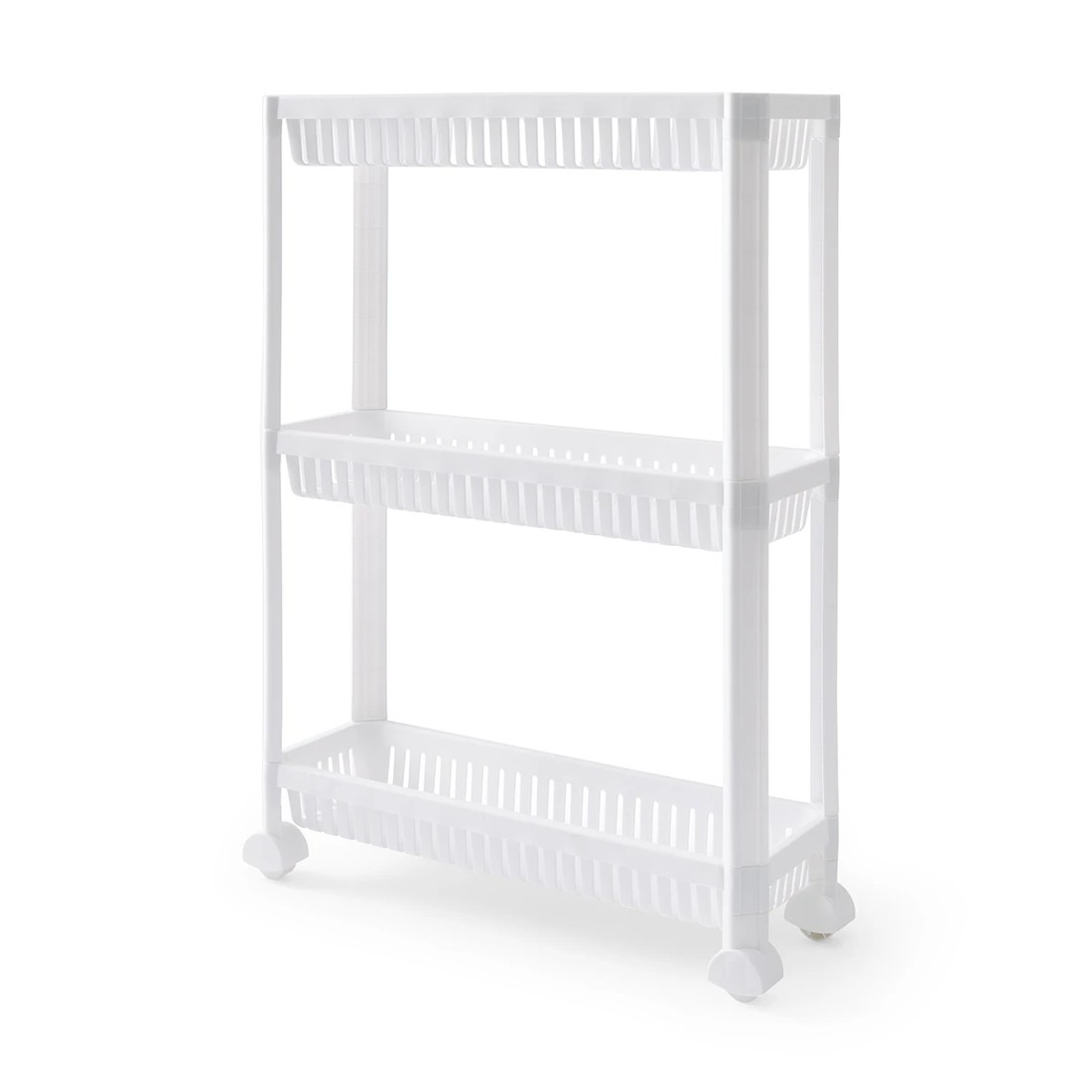 4 3 Tier Plastic Trolley - White, 4 of 10