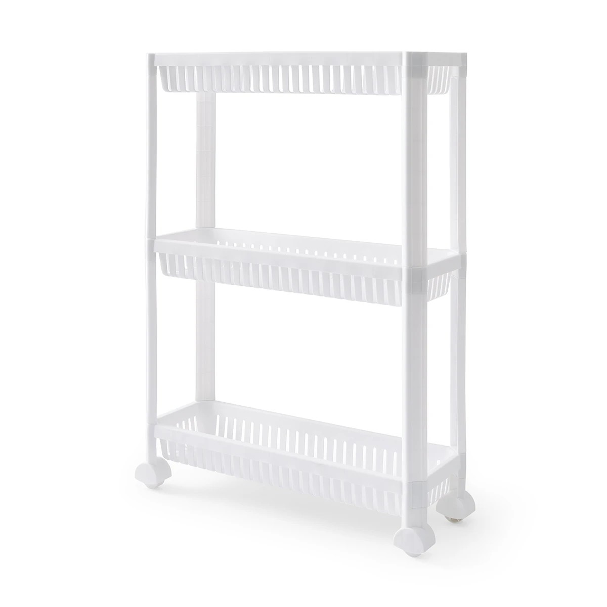 4 3 Tier Plastic Trolley - White, 4 of 10