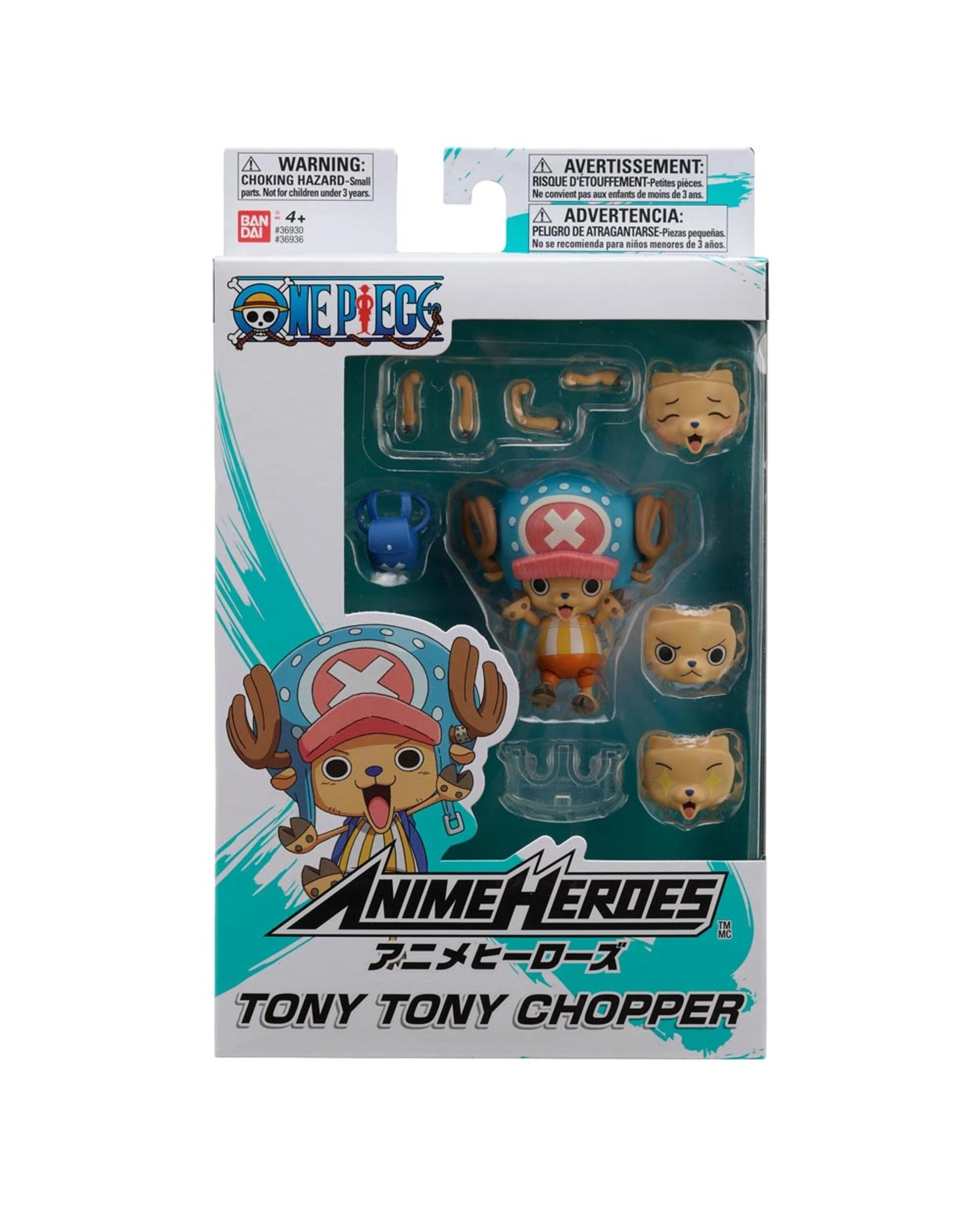 1 Bandai Anime Heroes One Piece Chopper Figure, 1 of 4