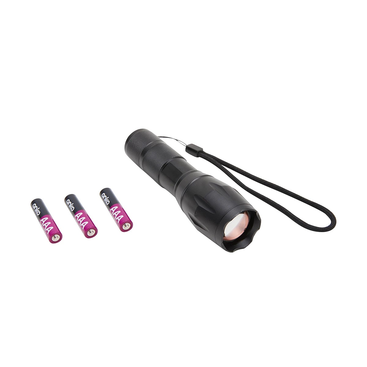 1 Small Metal Torch - Black, 1 of 6