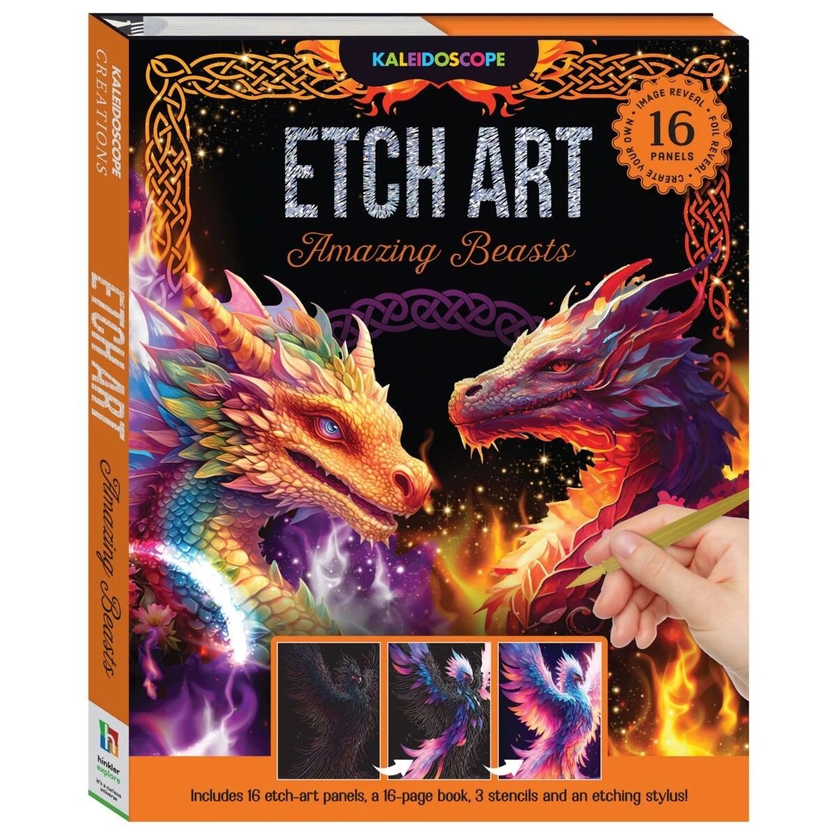 1 Kaleidoscope Etch Art Creations: Amazing Beasts - Book, 1 of 2