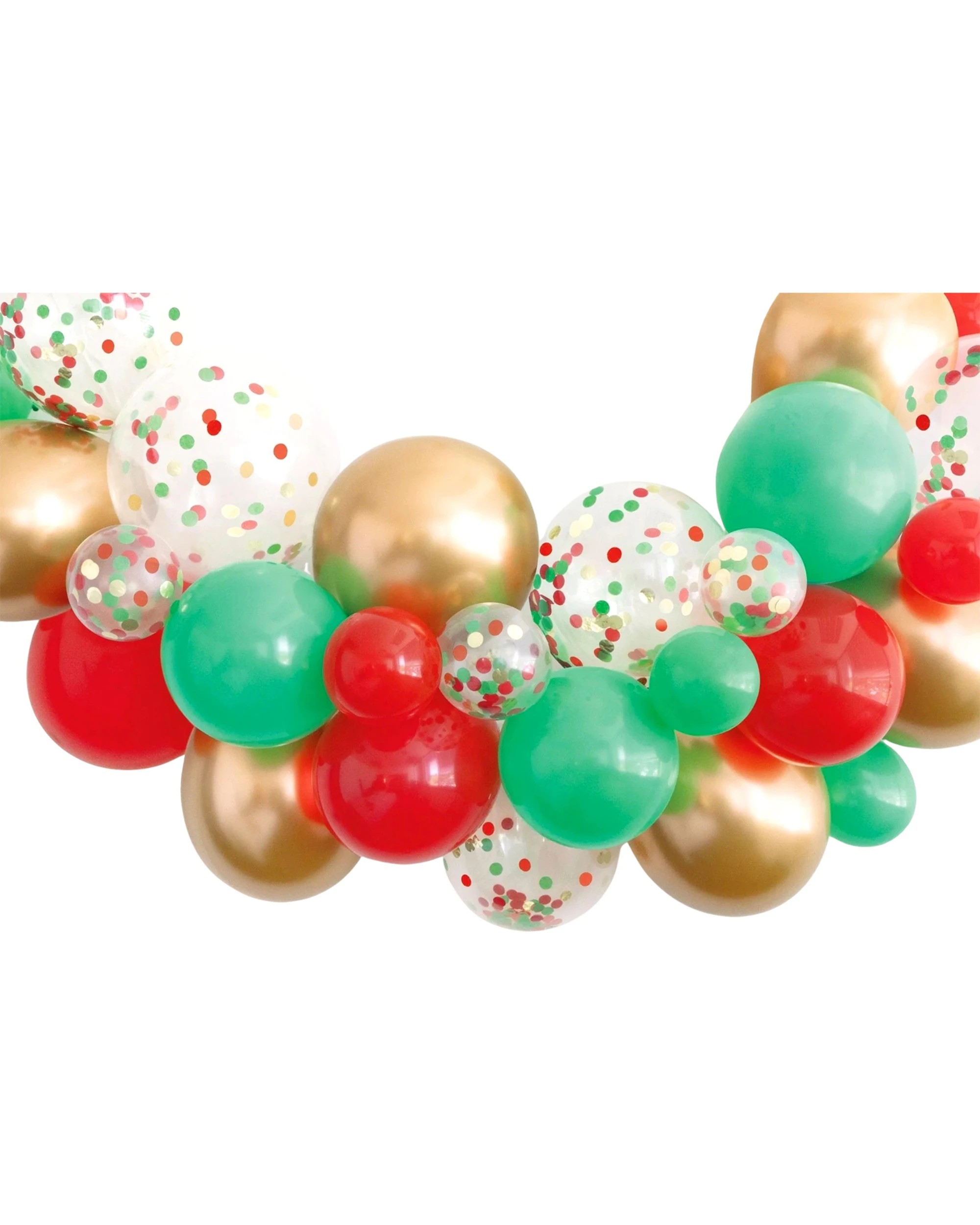 1 Unique Christmas Red Green And Gold Confetti Balloon Garland Kit - Multi, 1 of 2