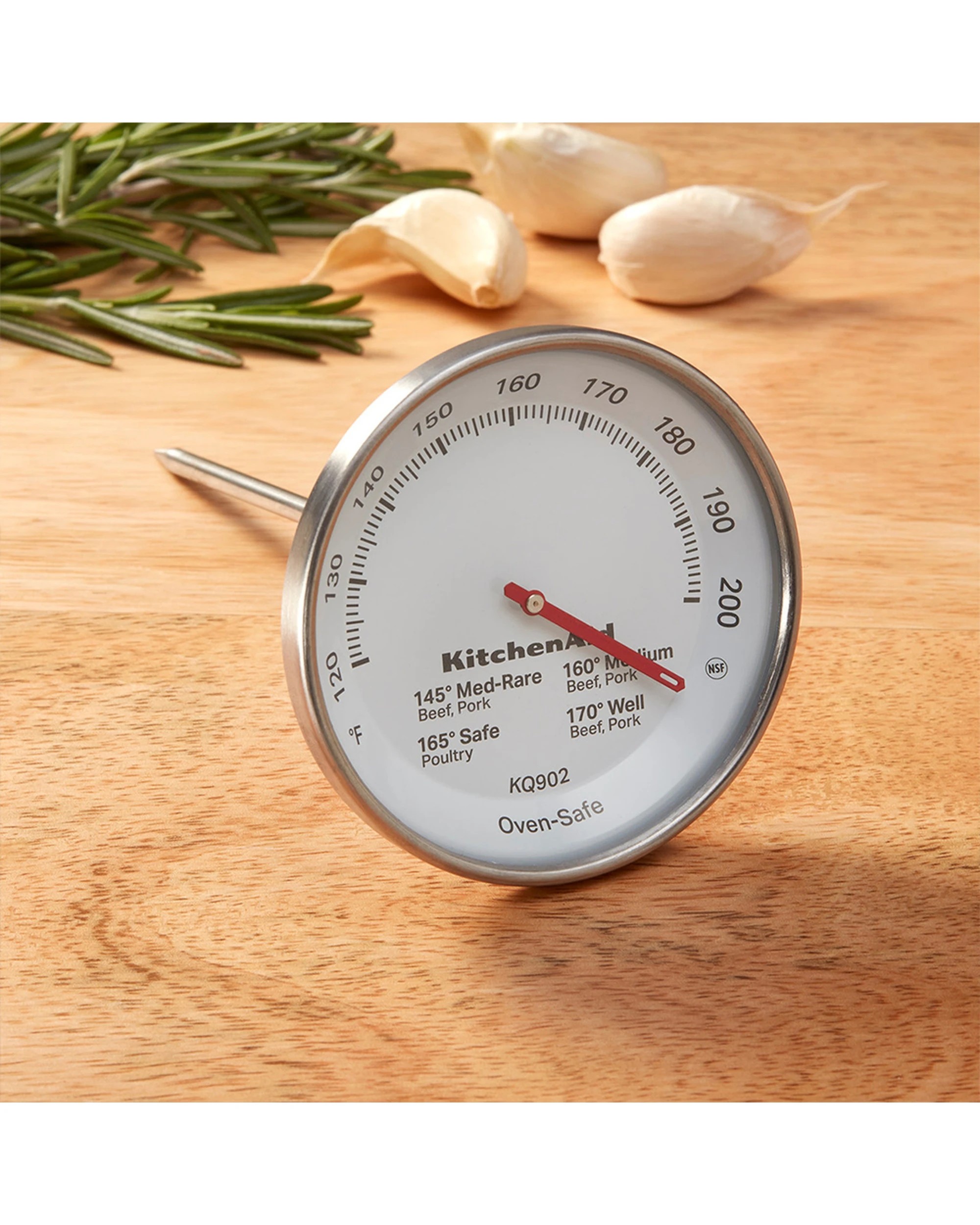 5 KitchenAid 2PK Leave In Cooking Meat Thermometer Stainless Steel 13cm Durable Kitchen Tool Set - Silver, 5 of 5