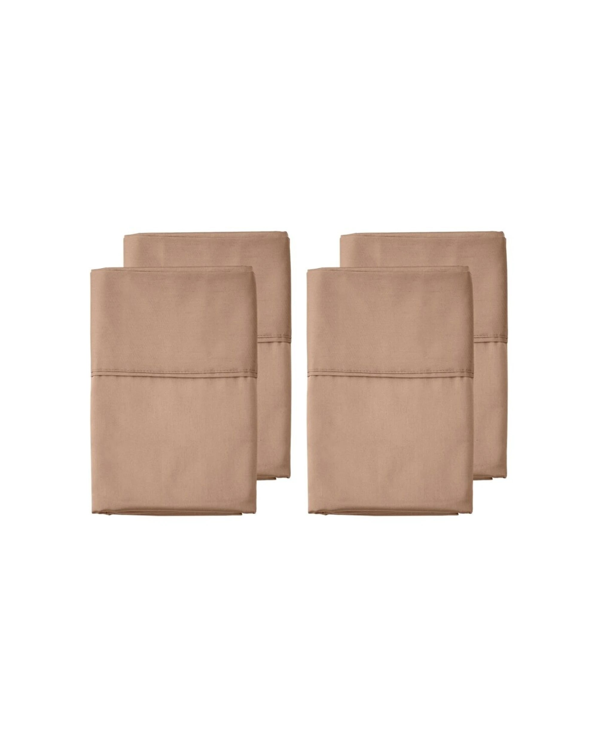 1 Grosvenor House Egyptian Cotton Standard Pillowcases Clay 2x 2pc 500TC - Brown, 1 of 4