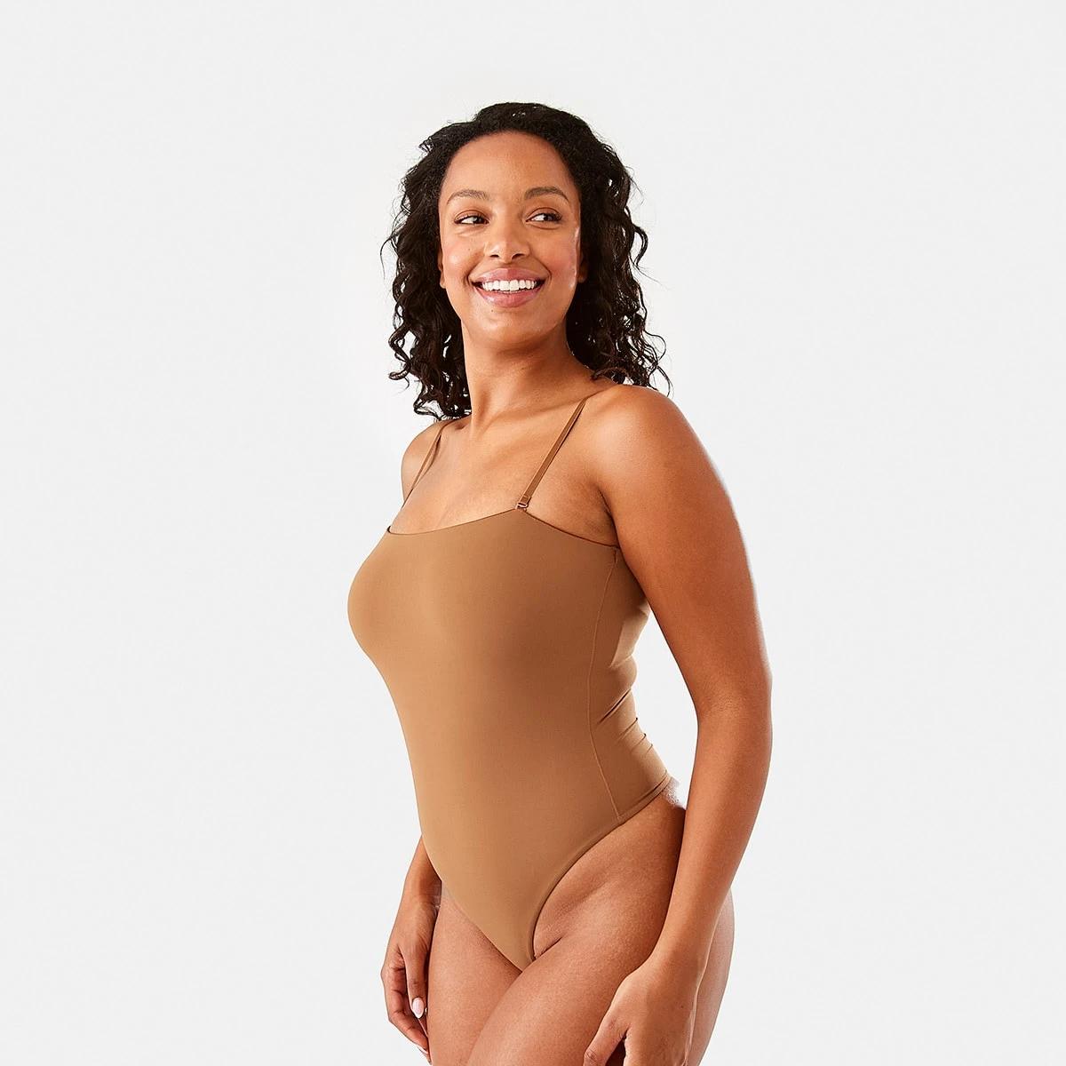 3 Supersoft Bandeau Bodysuit Brnz Brown, 3 of 5