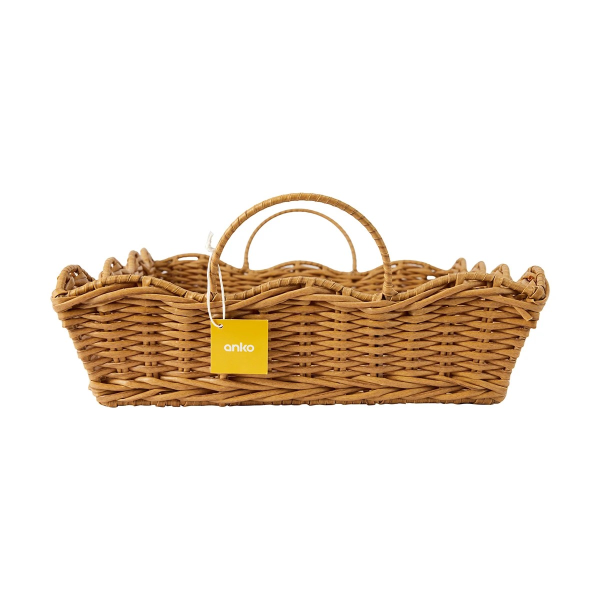 6 Wavy Edge Rattan Look Tray, 6 of 7