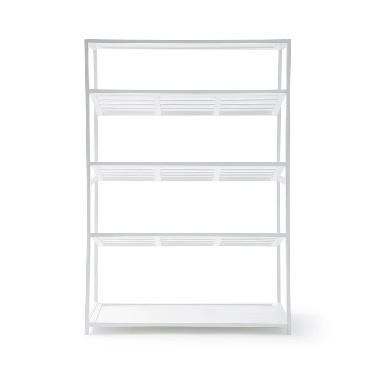7 5 Tier White Bamboo Shoe Rack, 7 of 9