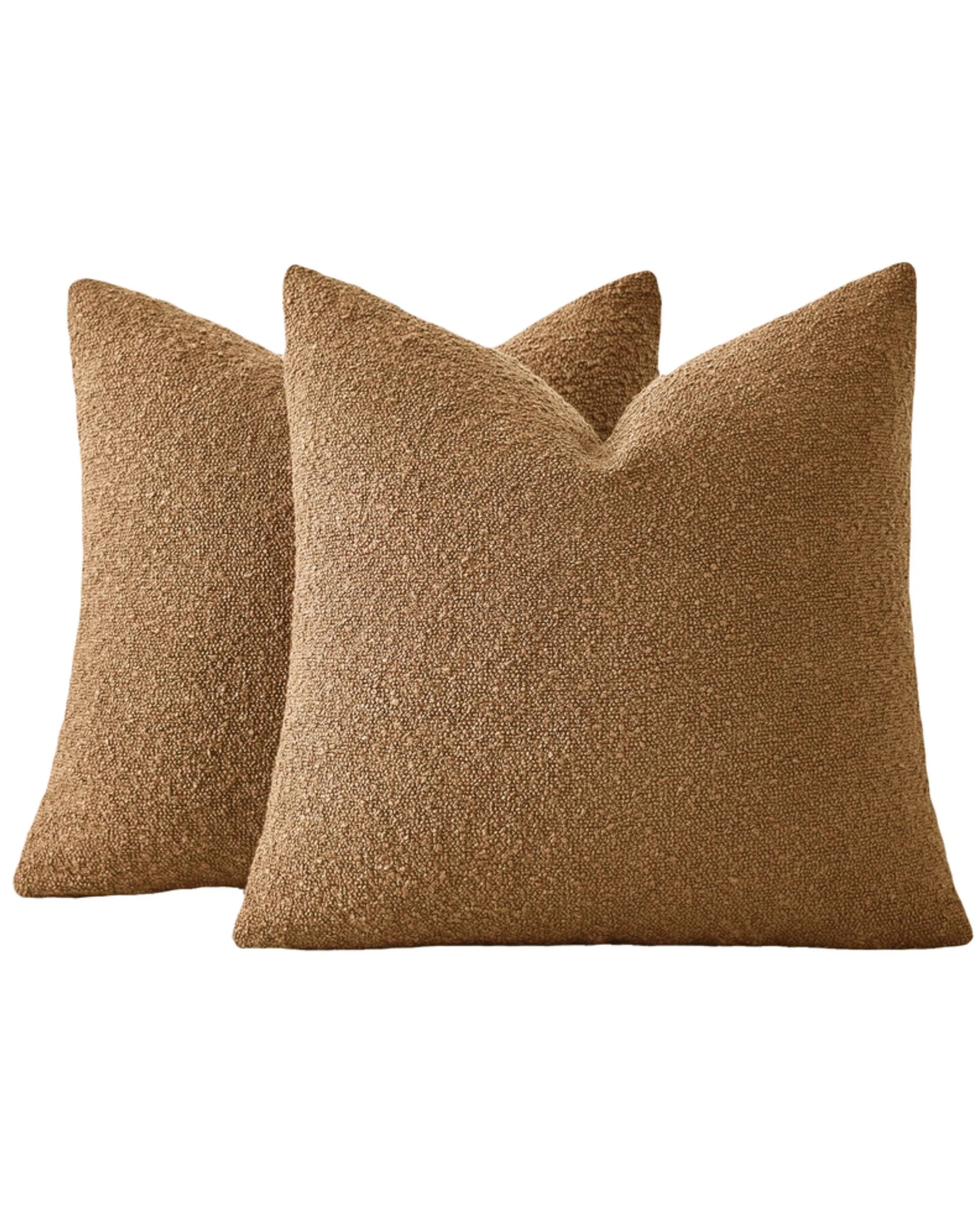 2 Gioia Casa 2-Pack Bouclé Cushion Covers 45x45cm - Caramel, 2 of 4