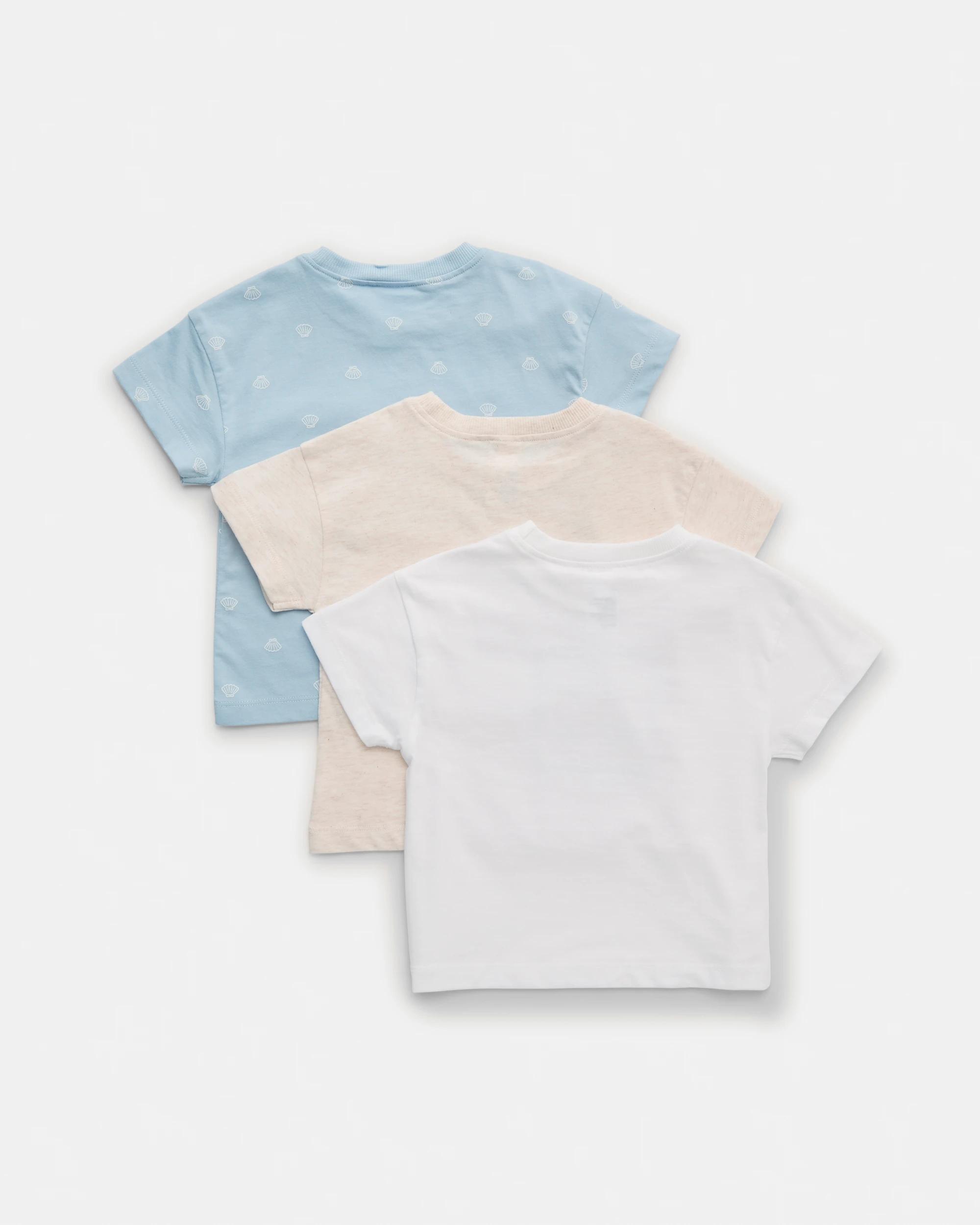 2 3 Pack Short Sleeve T-shirt Blu Shell, 2 of 5