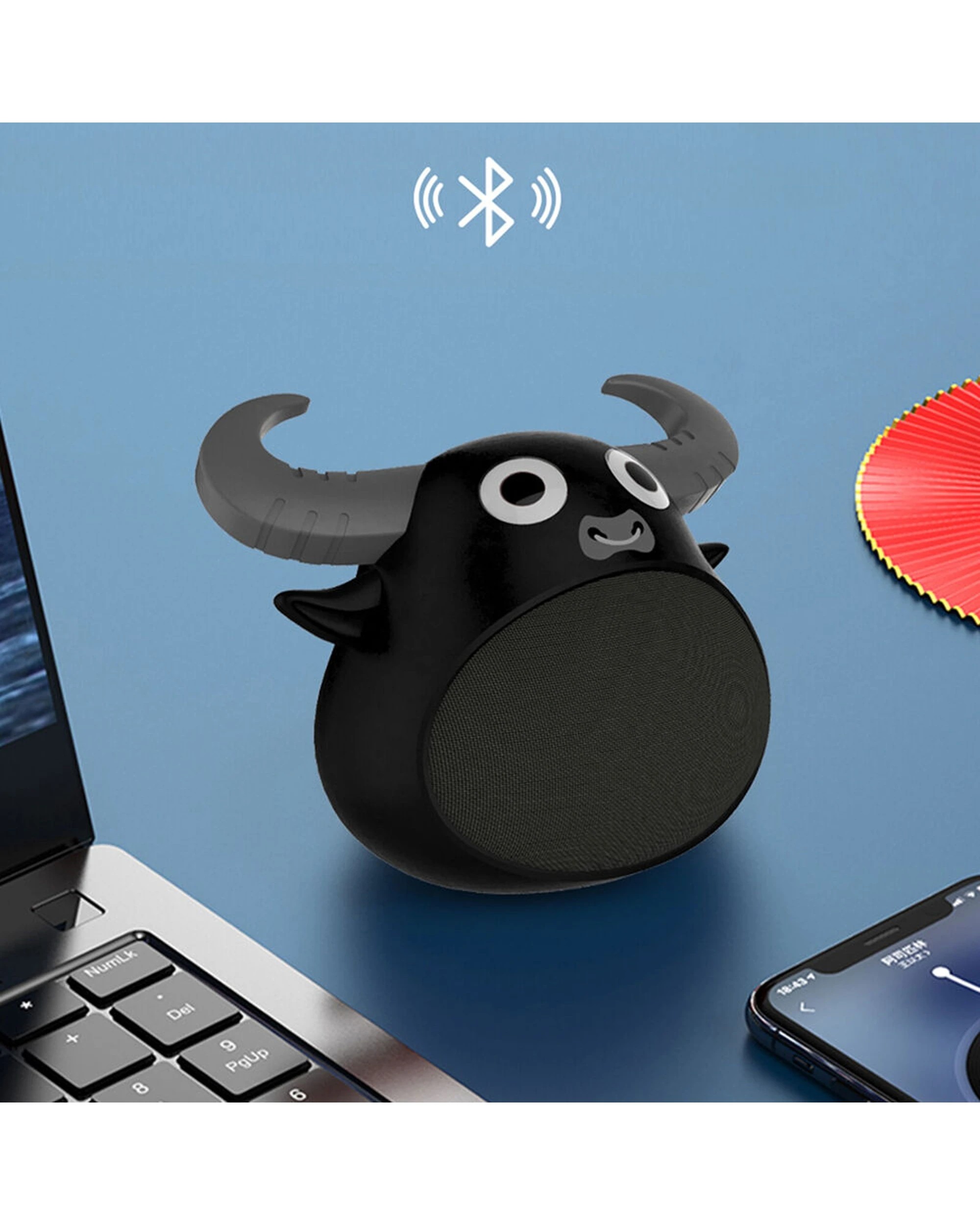 5 Fitsmart Bluetooth Wireless Animal Face Speaker Compact Portable 3W Audio Kahki - Beige, 5 of 5