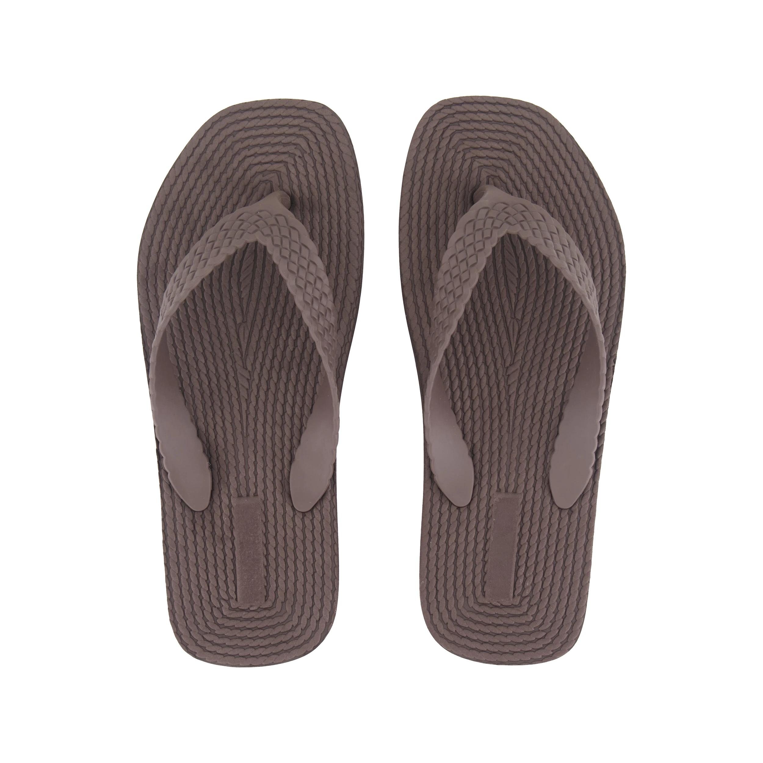 2 Textured Platform Thongs Deep Cocoa, 2 of 3