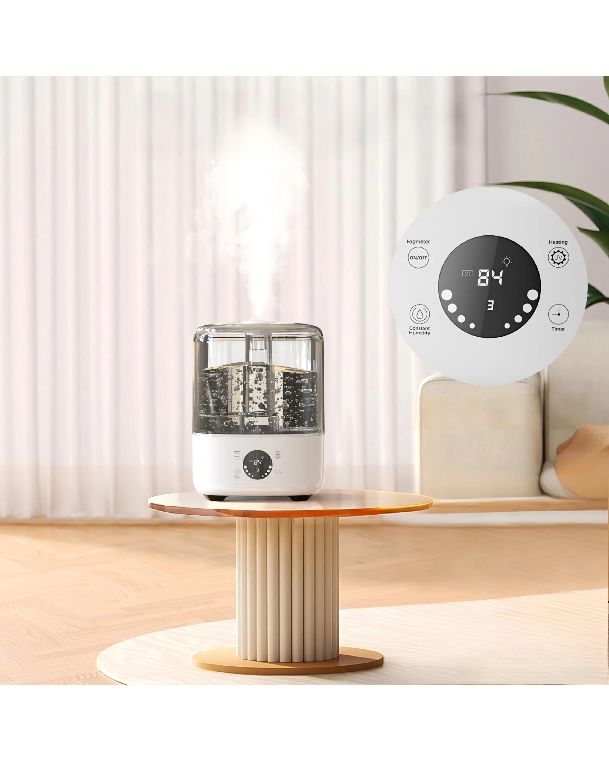 7 Advwin 5l Air Humidifier & Diffuser With Adjustable Humidity Control For Baby, Plants, Bedroom Large Room, 7 of 7