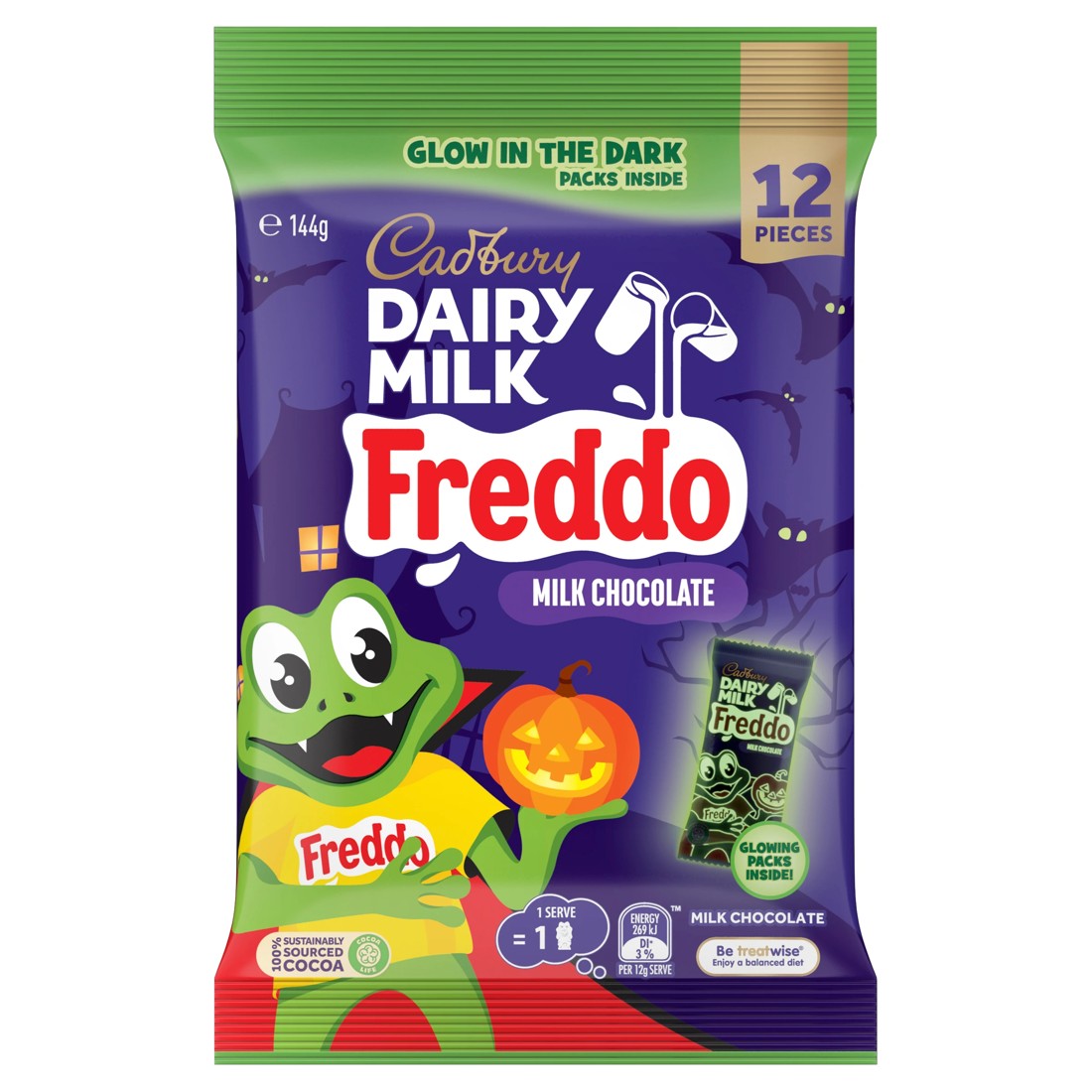 1 12 Piece Cadbury Dairy Milk Freddo Milk Chocolate Sharepack 144g, 1 of 5