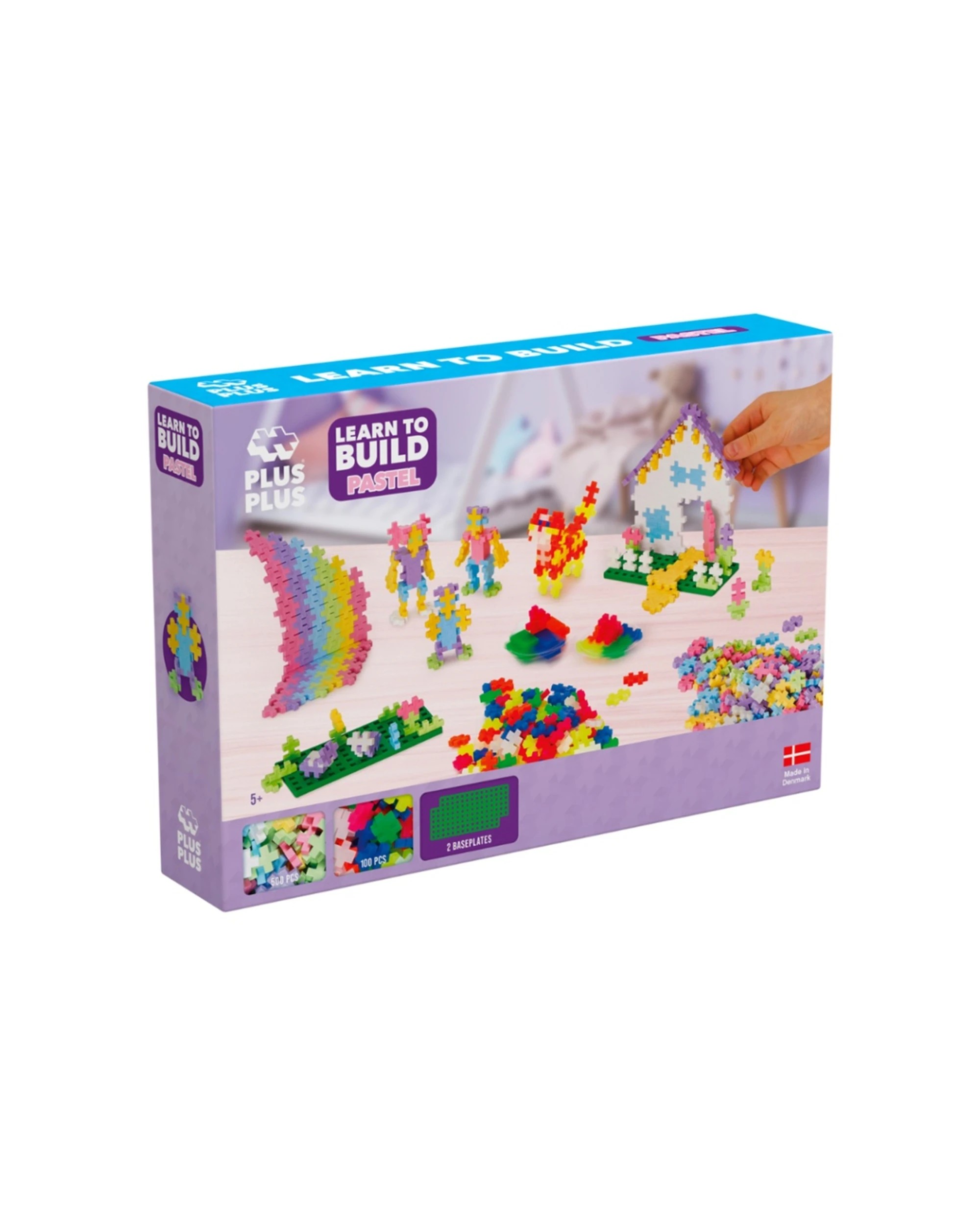 1 Plus-Plus 600pc Pastel Learn to Build 2D Puzzle Activity Learning Toy, 1 of 3