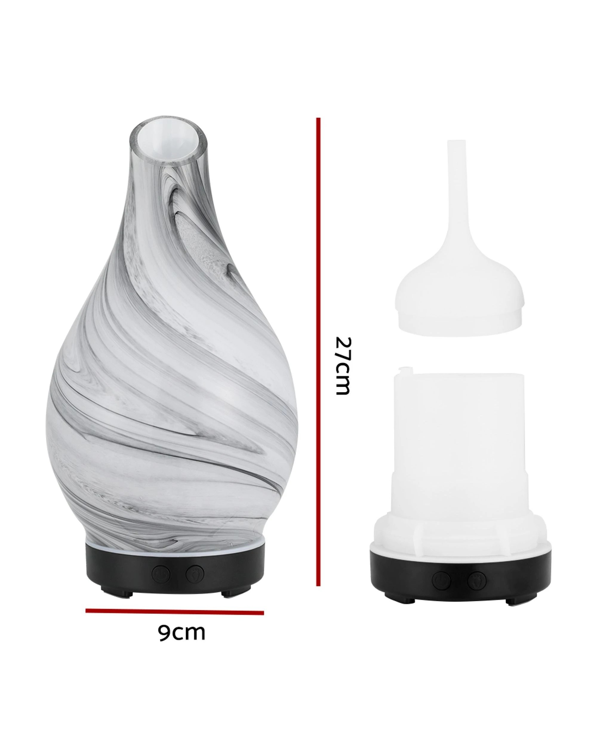 2 Devanti Ultrasonic Aroma Diffuser Humidifier Glass
 - Blue, 2 of 3