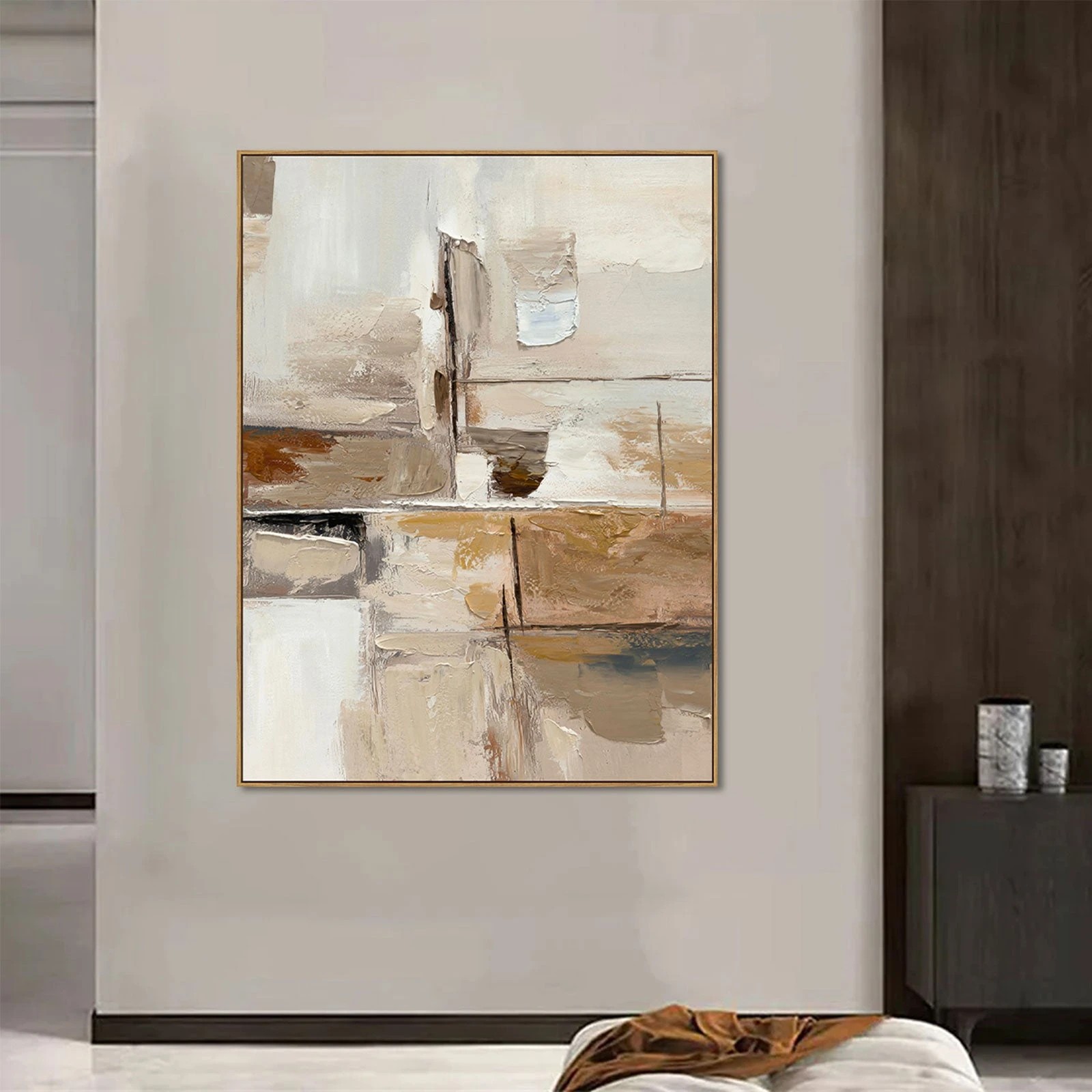 3 Moda Living Stone Passage Hand-Painted Textured Canvas Wall Art - Multi, 3 of 8