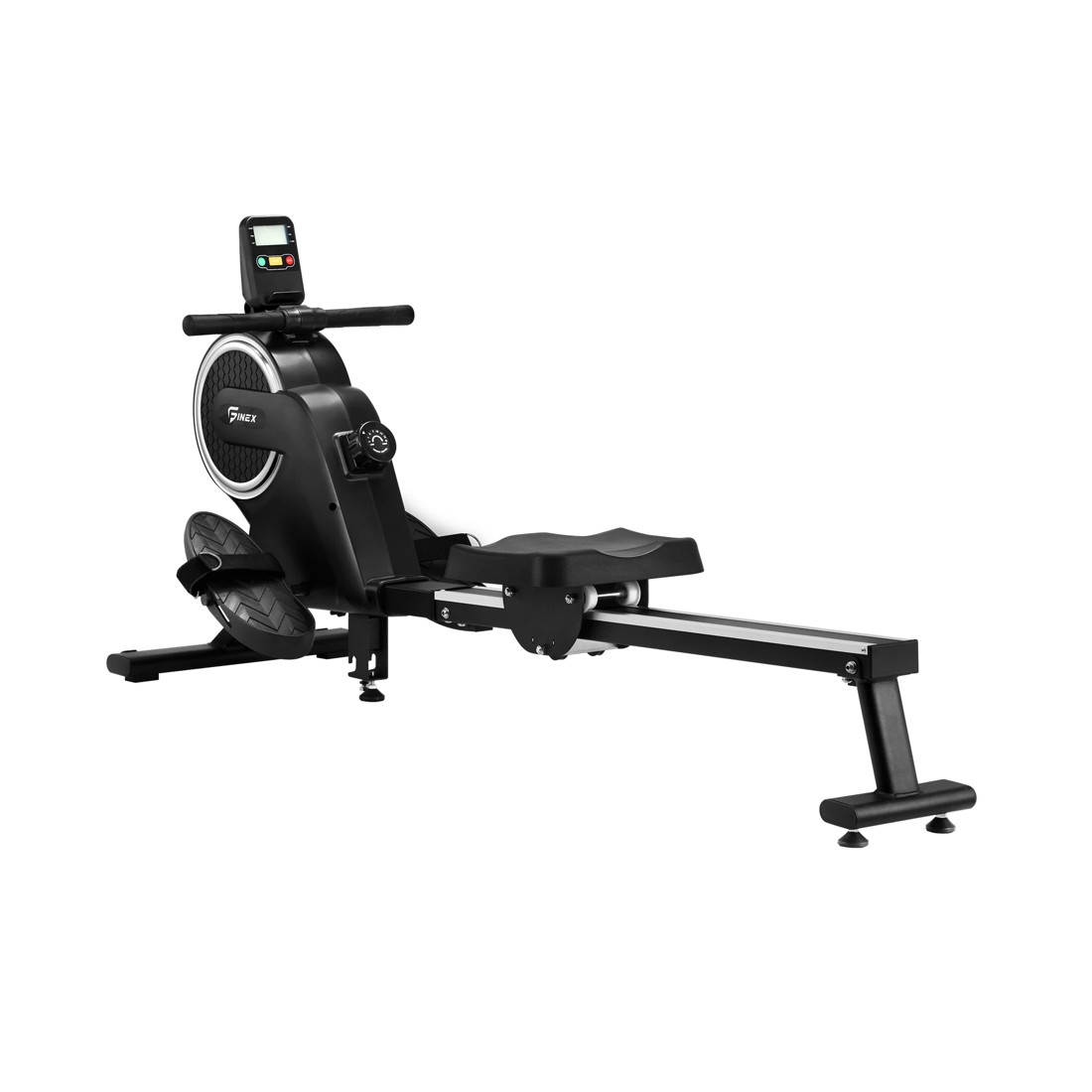 8 Finex Rowing Machine Rower Magnetic Aluminium - Black, 8 of 8