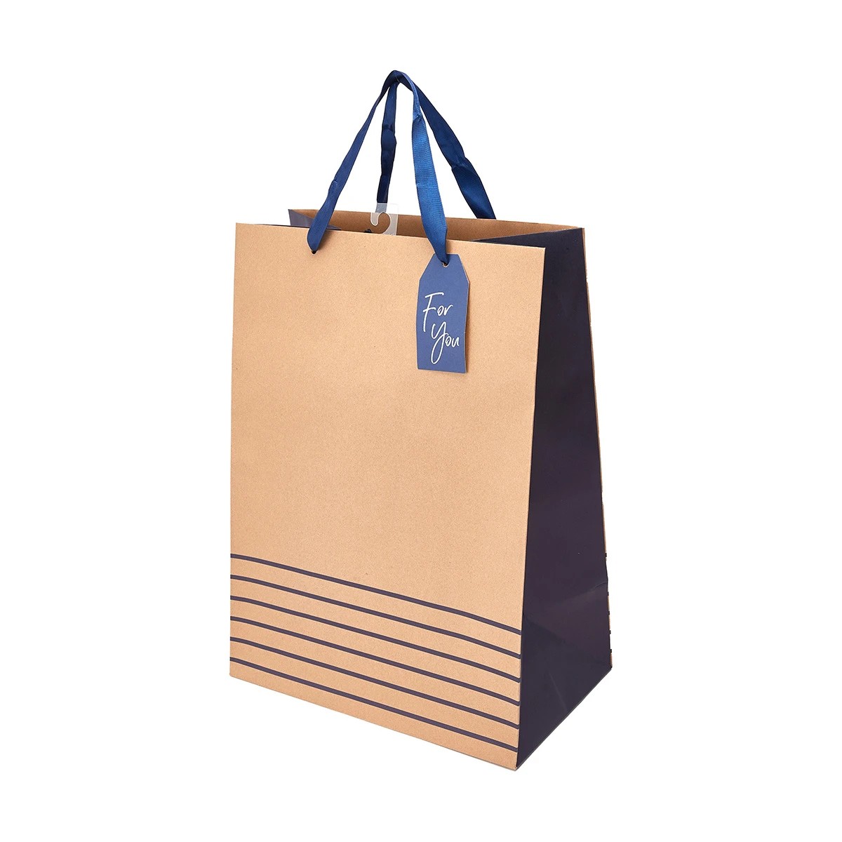 1 Navy Stripe Gift Bag - Extra Large, 1 of 7