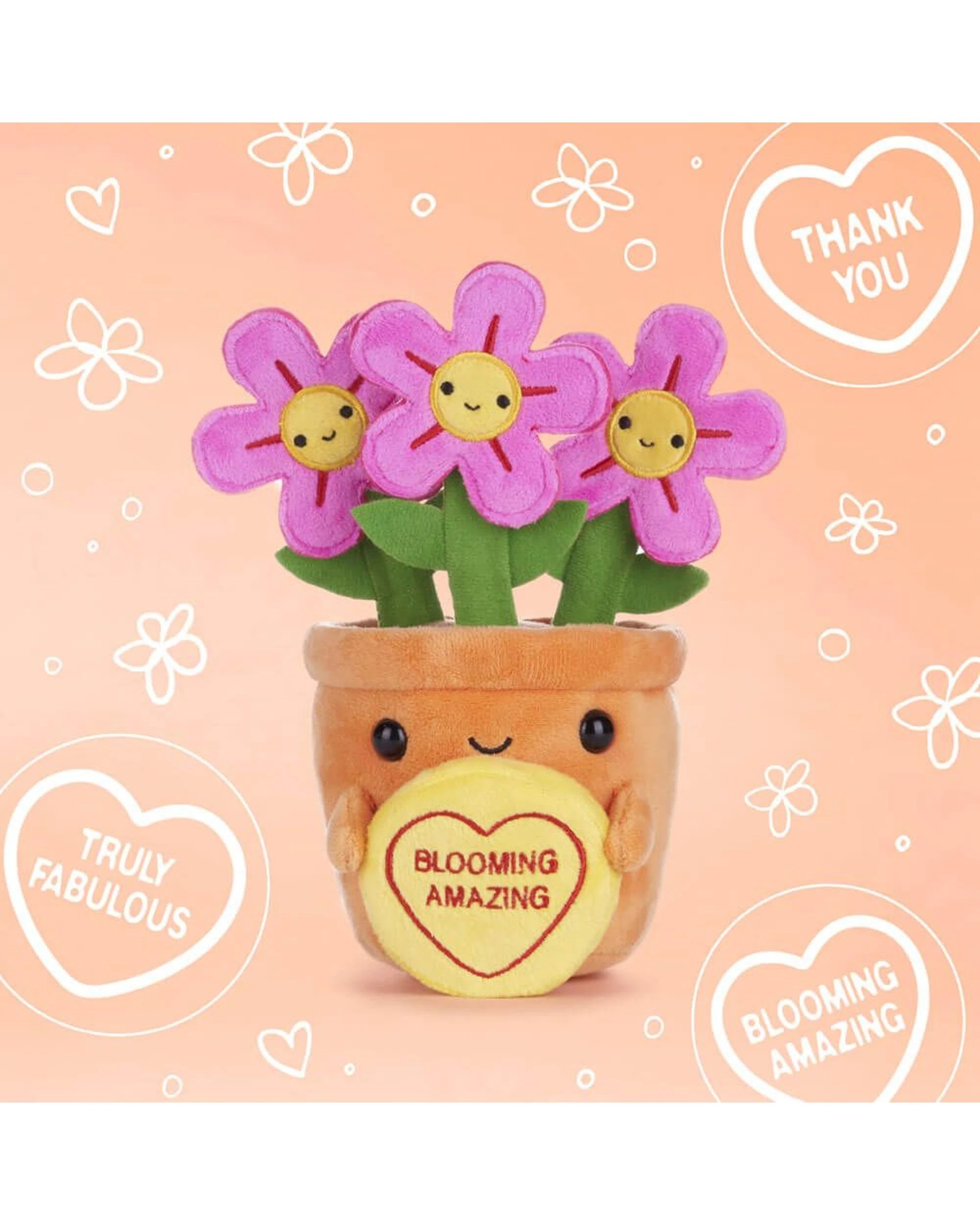 7 Swizzels Love Hearts Felicity Flowerpot "Blooming Amazing" Plush, 7 of 7