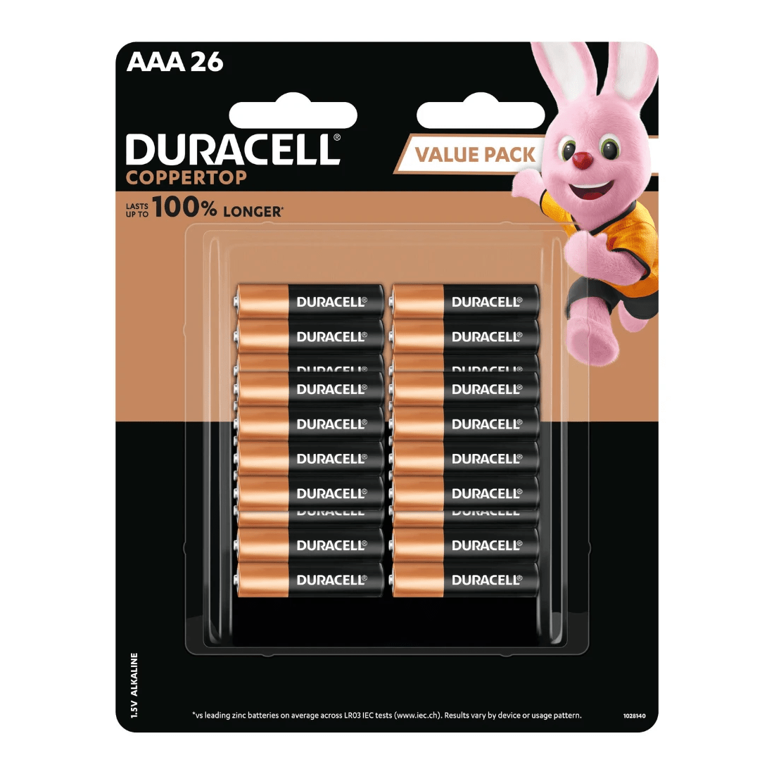 1 Duracell Coppertop Alkaline AAA 26 Pack Batteries, 1 of 10