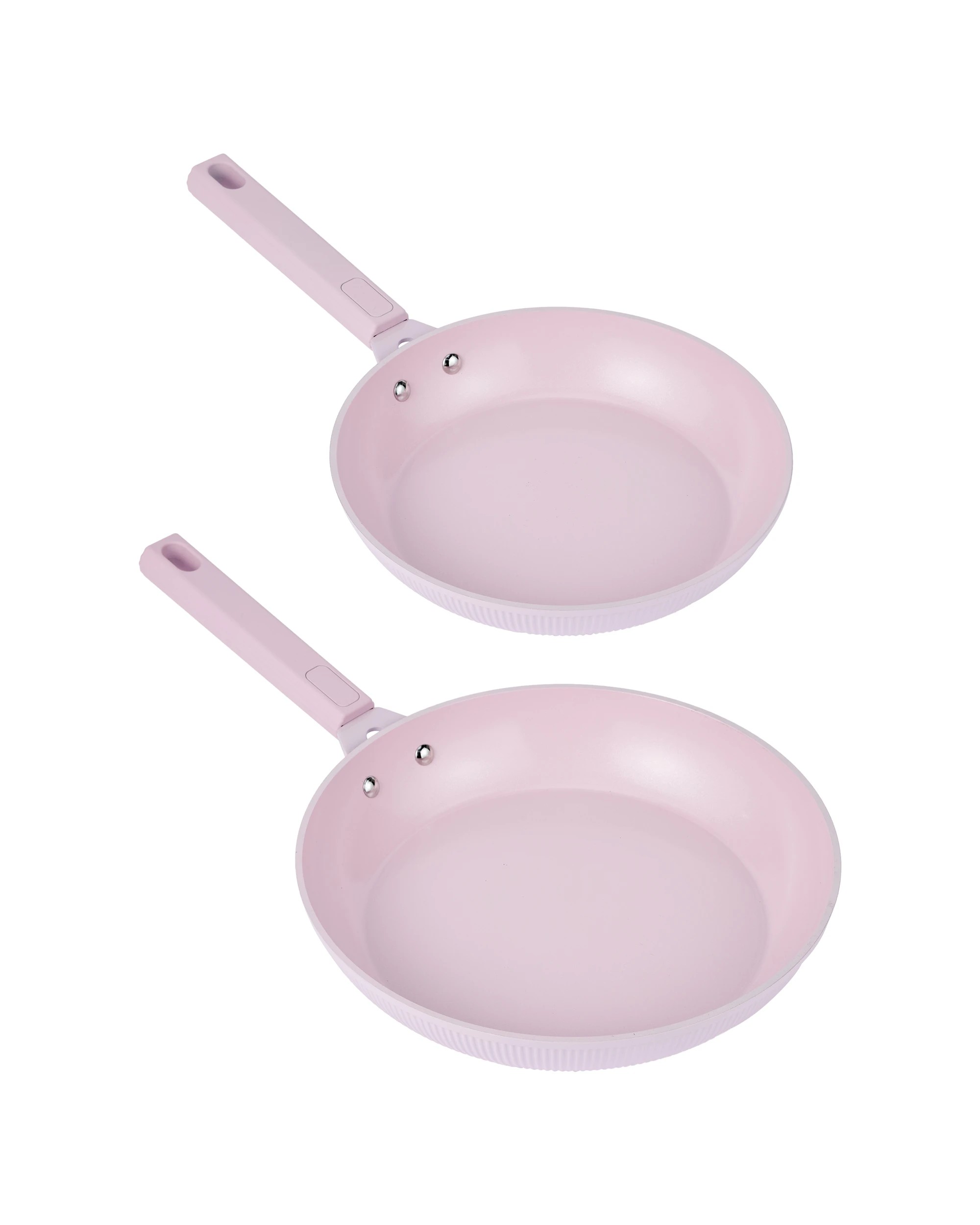 1 2 Pack Ceramic Coated Non Stick Fry Pans - Pink, 1 of 7
